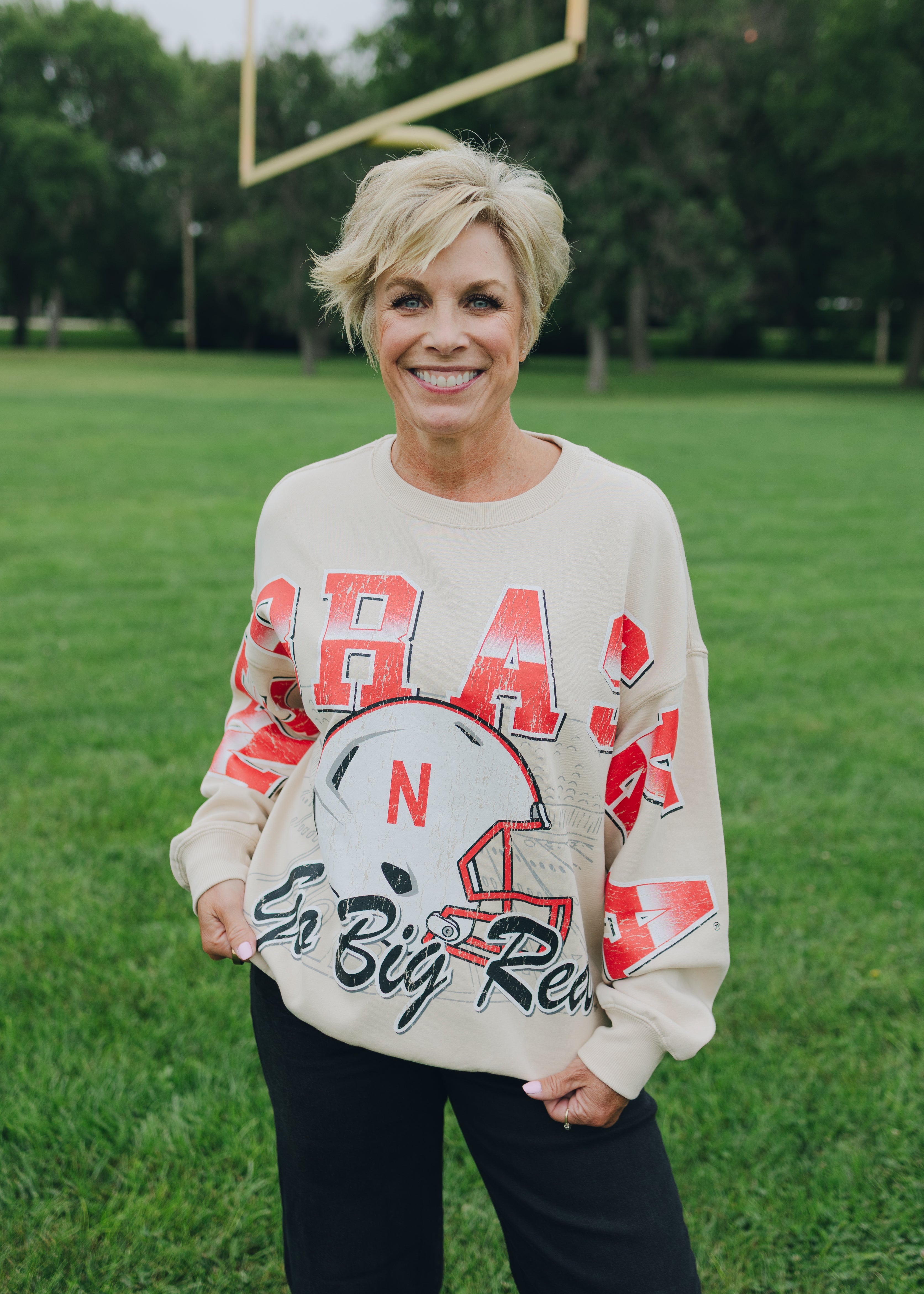 Nebraska Homefield Lantern Sleeve Crew