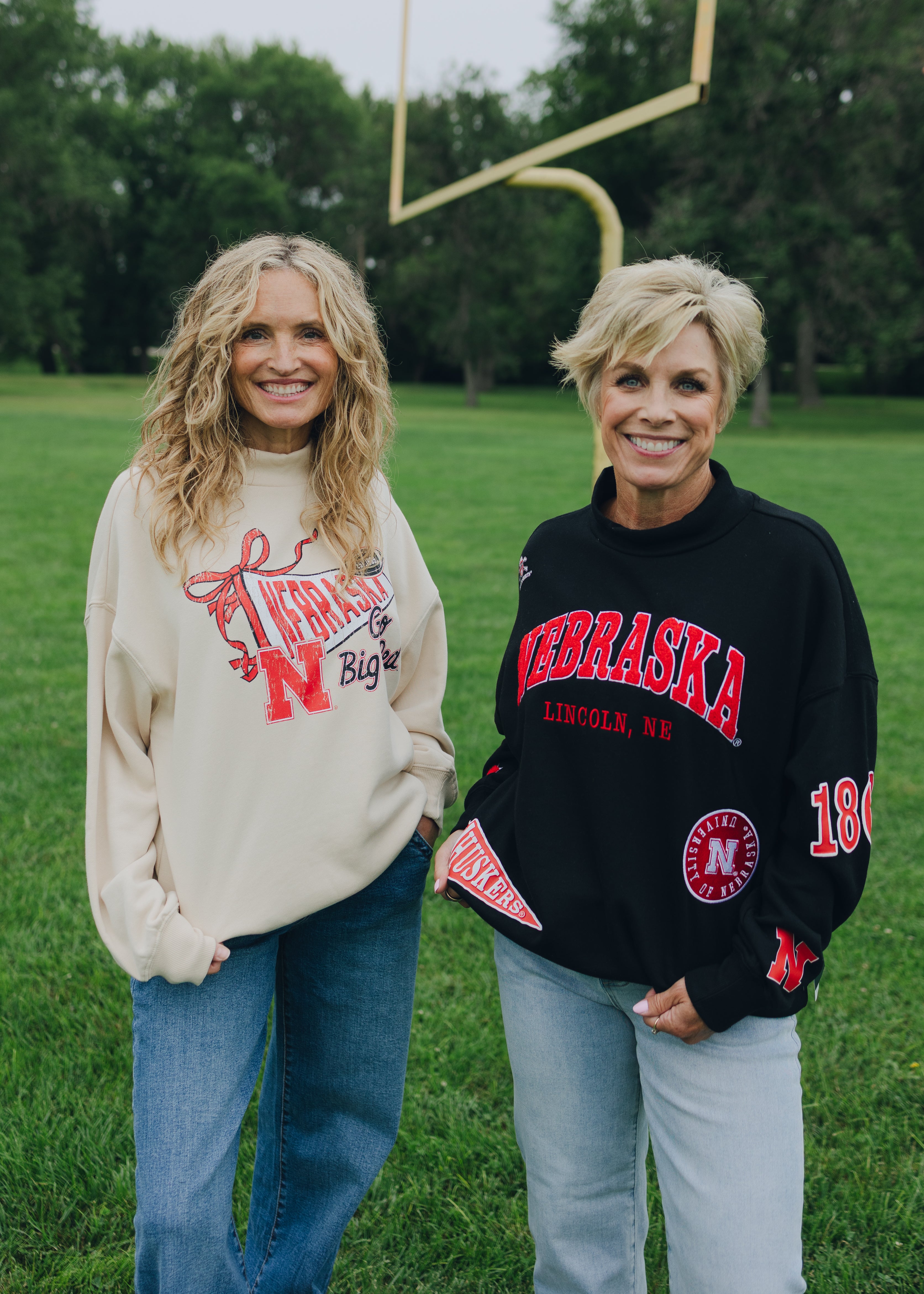 Nebraska Campus Charm Oversized Funnel Neck