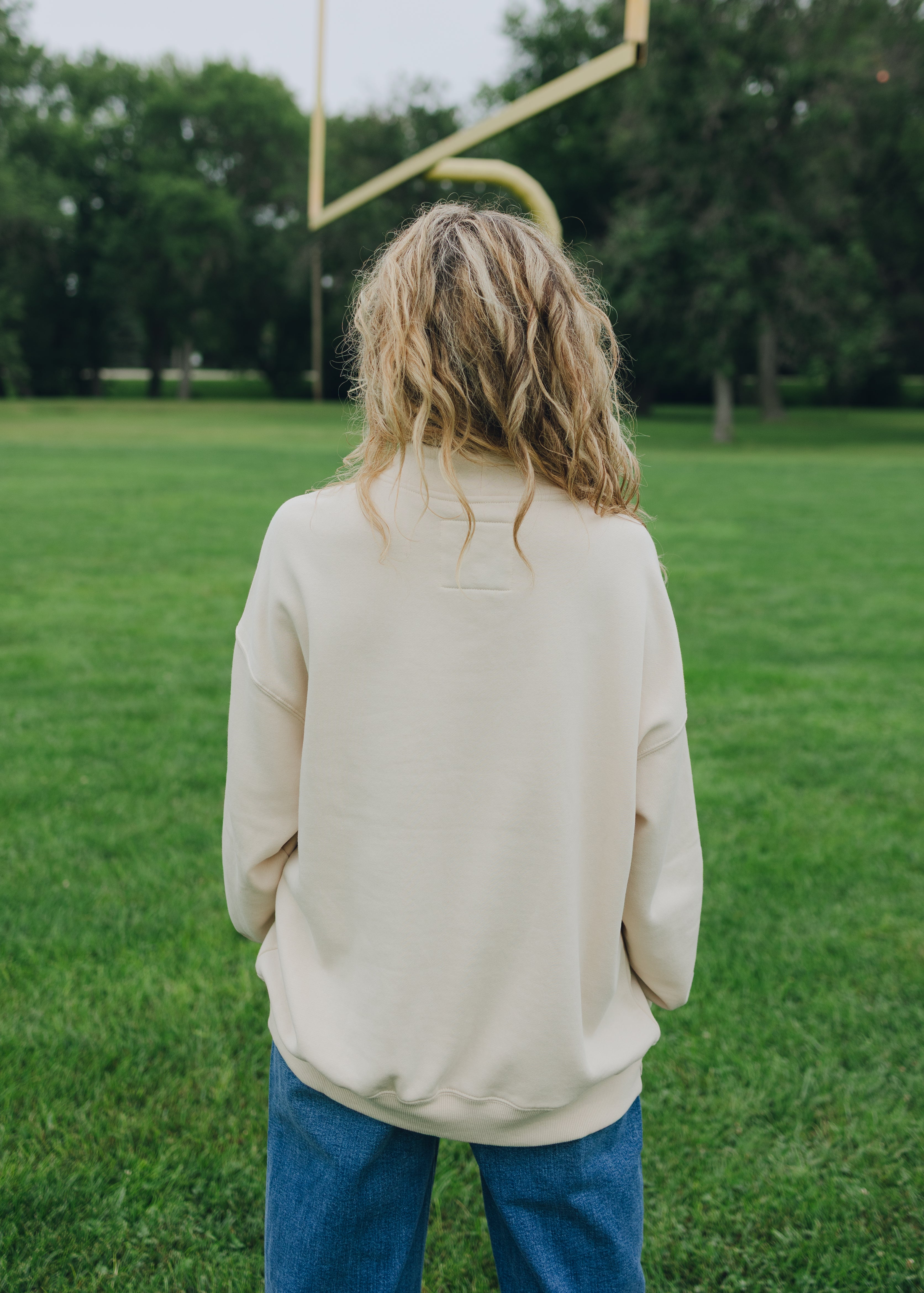 Nebraska Campus Charm Oversized Funnel Neck