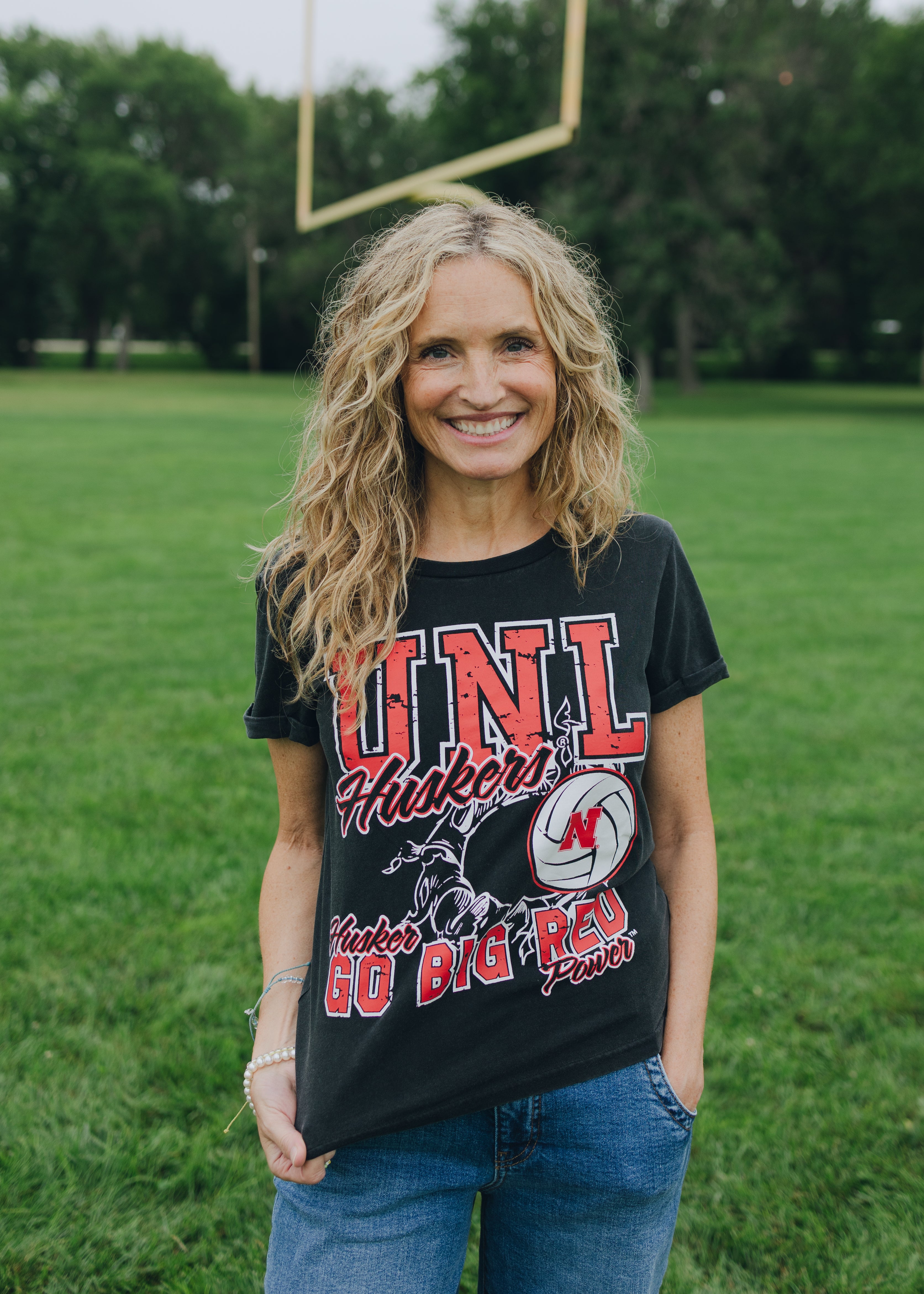 Nebraska Greene Volleyball Cuff Tee