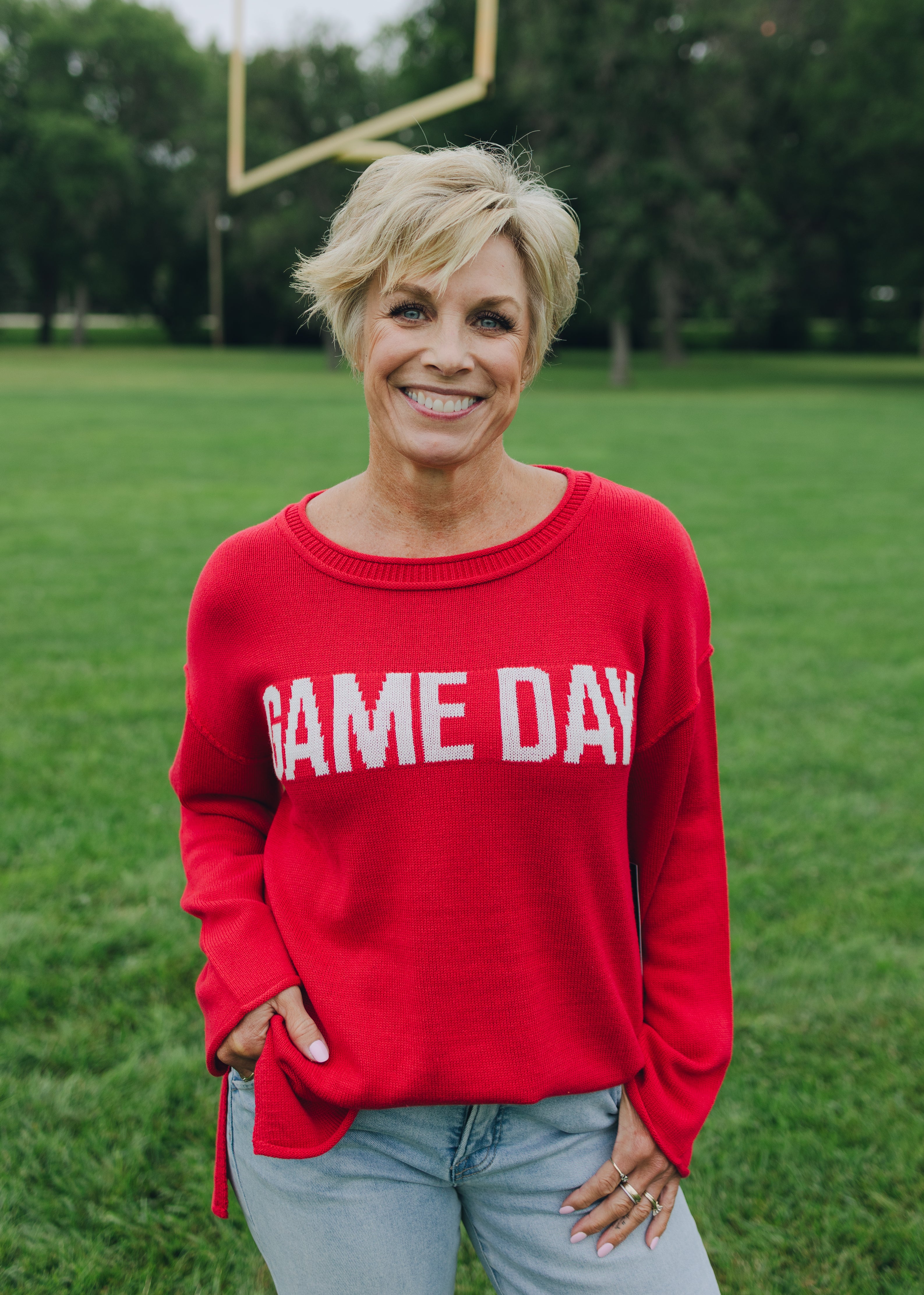 Game Day Graphic Knit Sweater