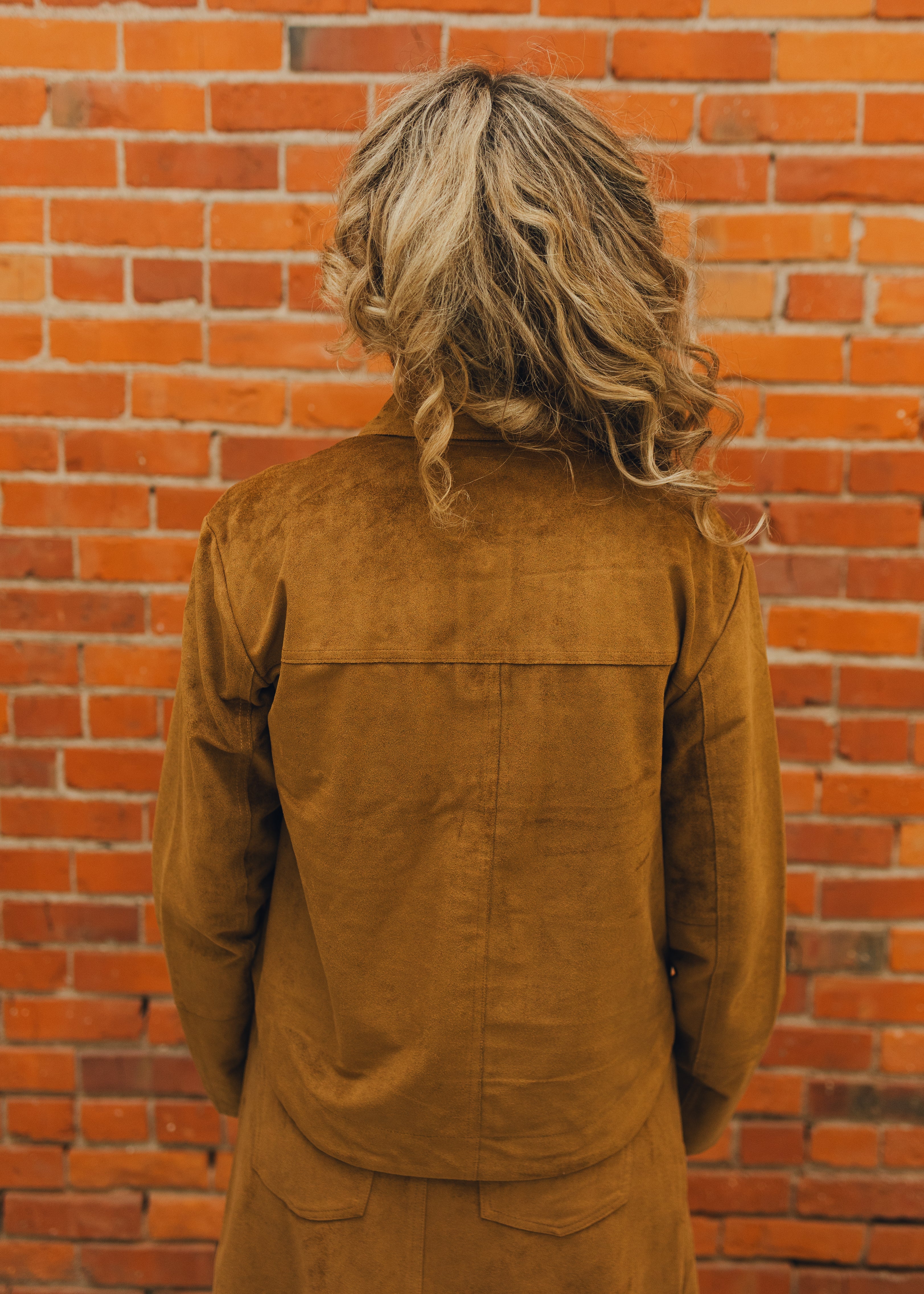 Tribal Snap Front Flowy Suede Shacket