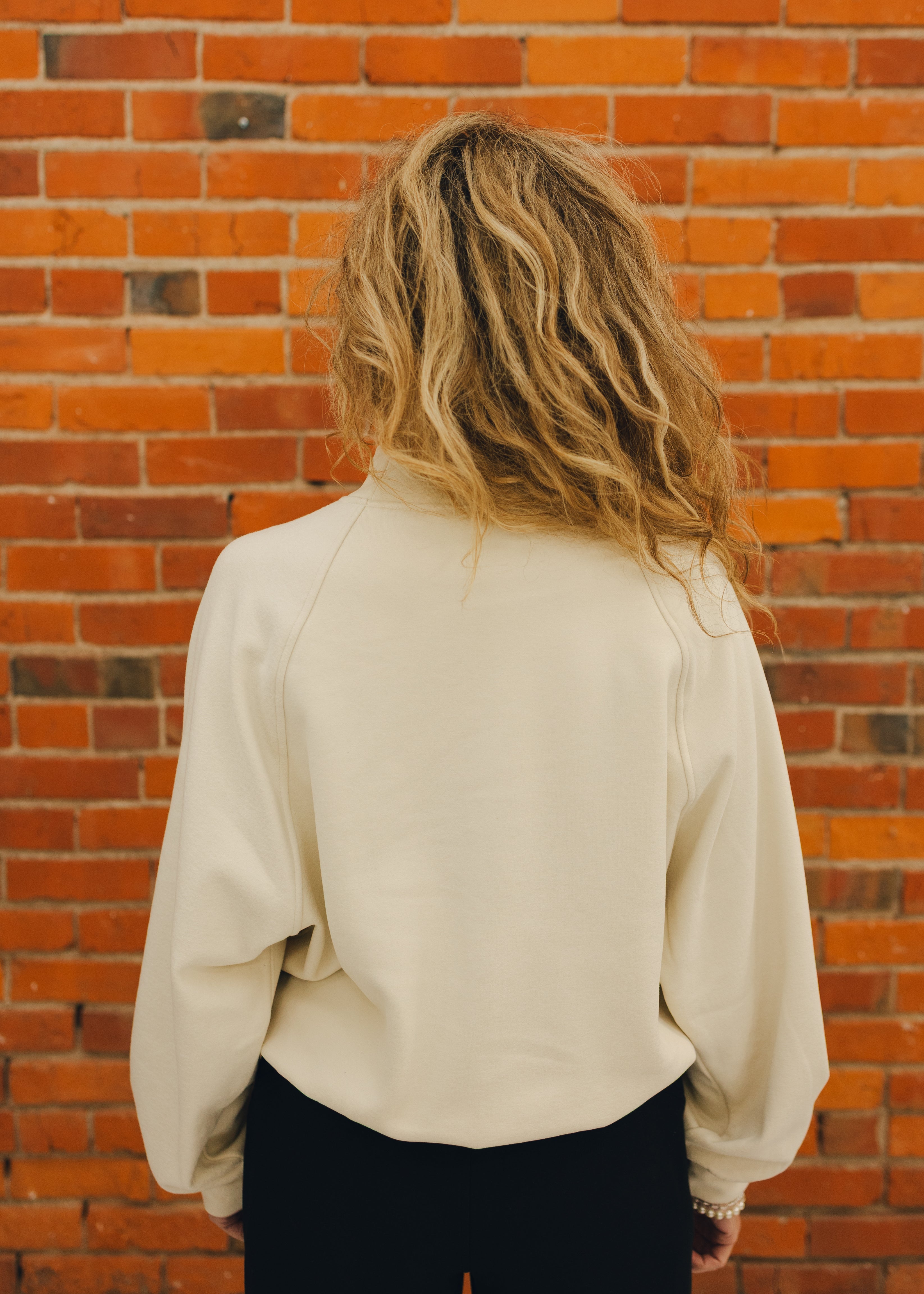 Double Brushed Mock Neck Pullover