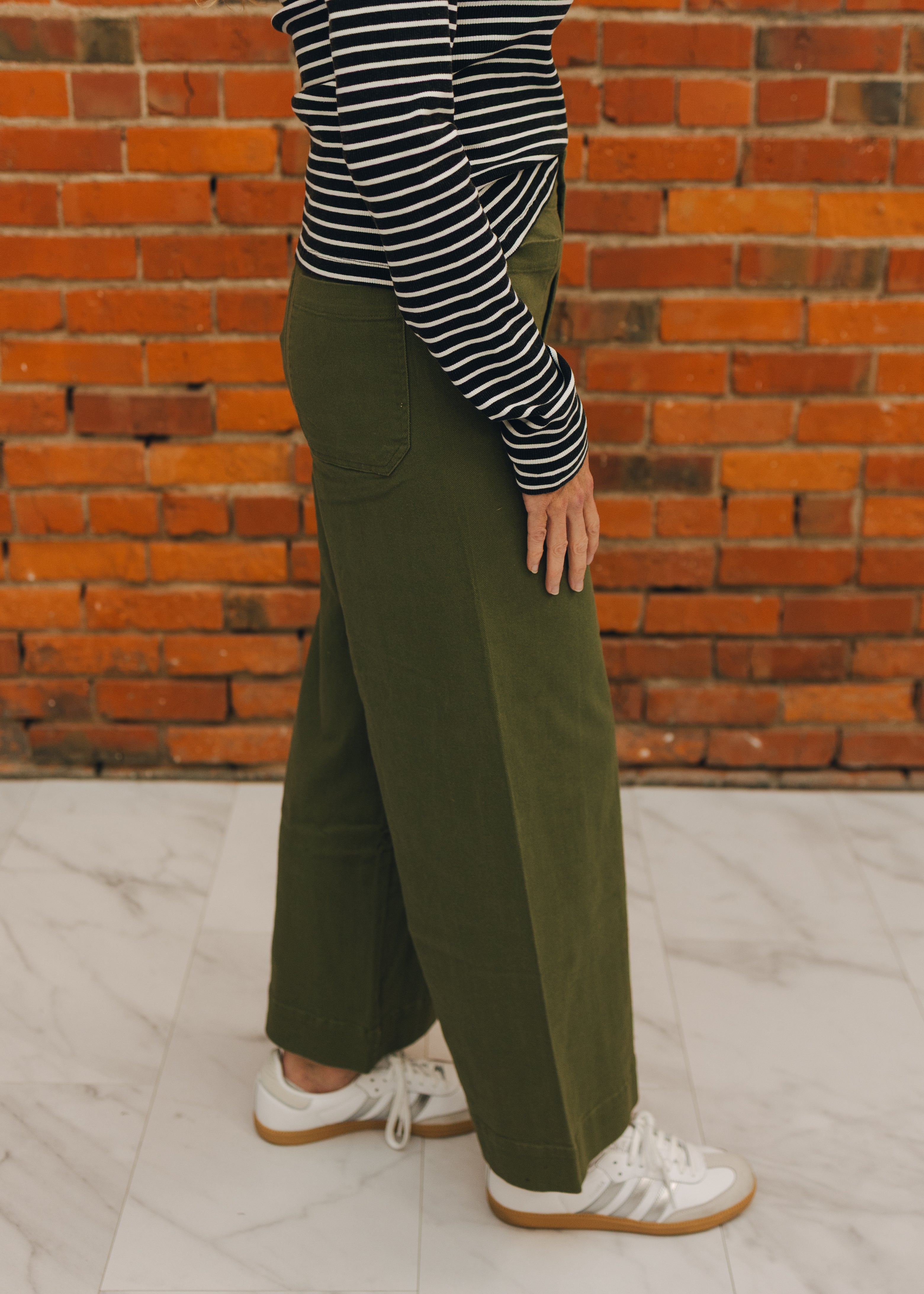 Striped Denim Contrast Top