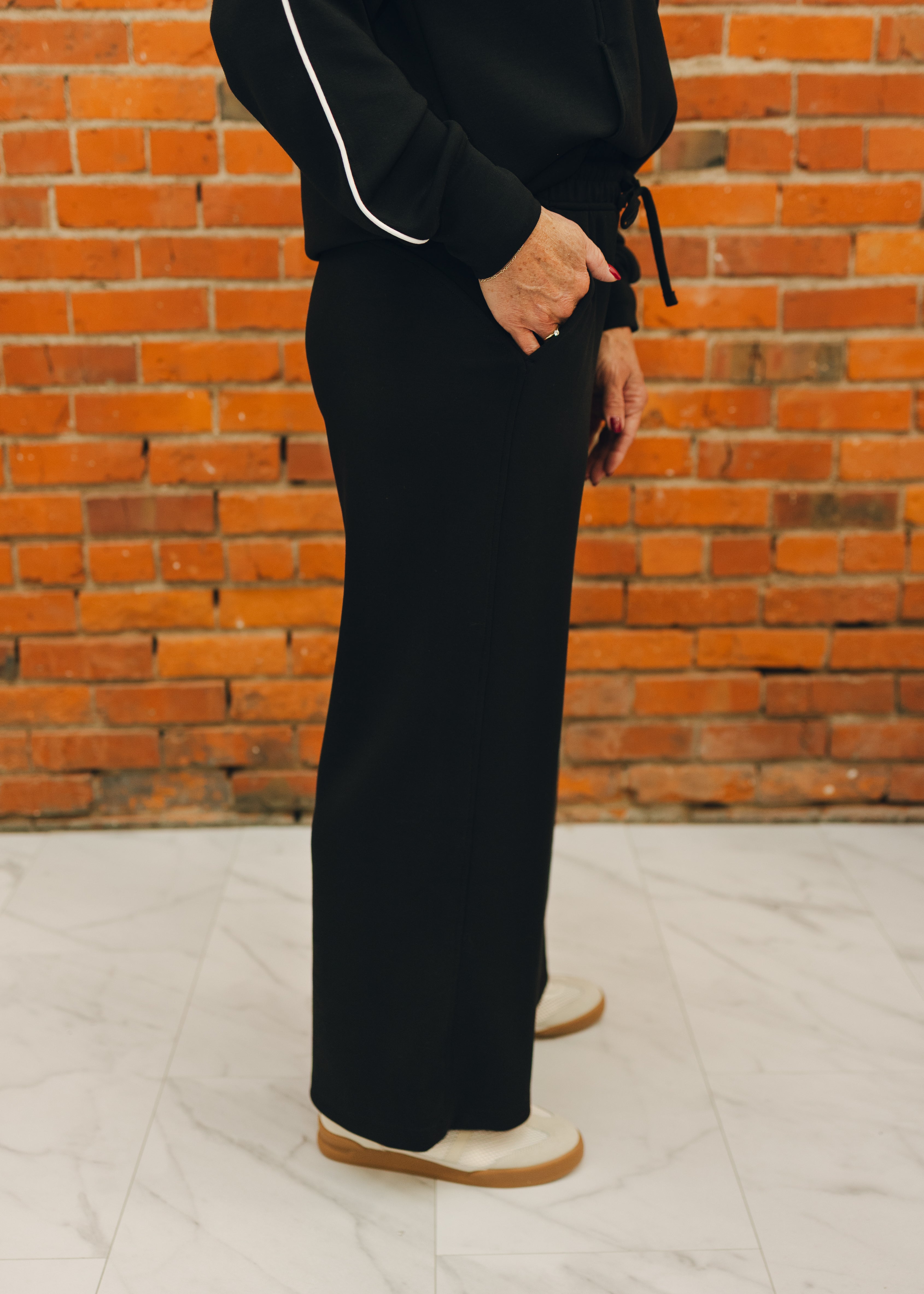 Modal Poly Cropped Wide Pant