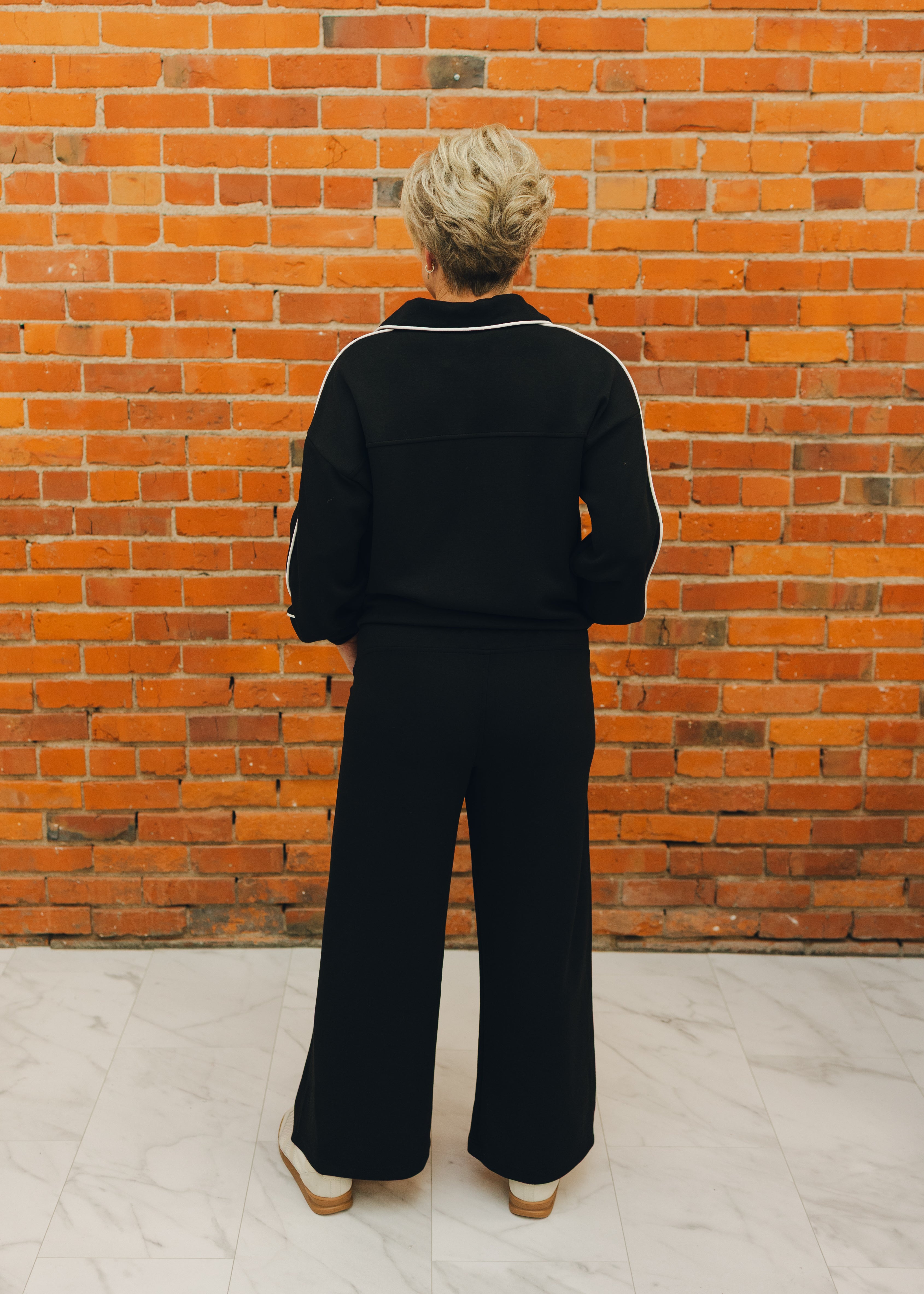 Modal Poly Cropped Wide Pant