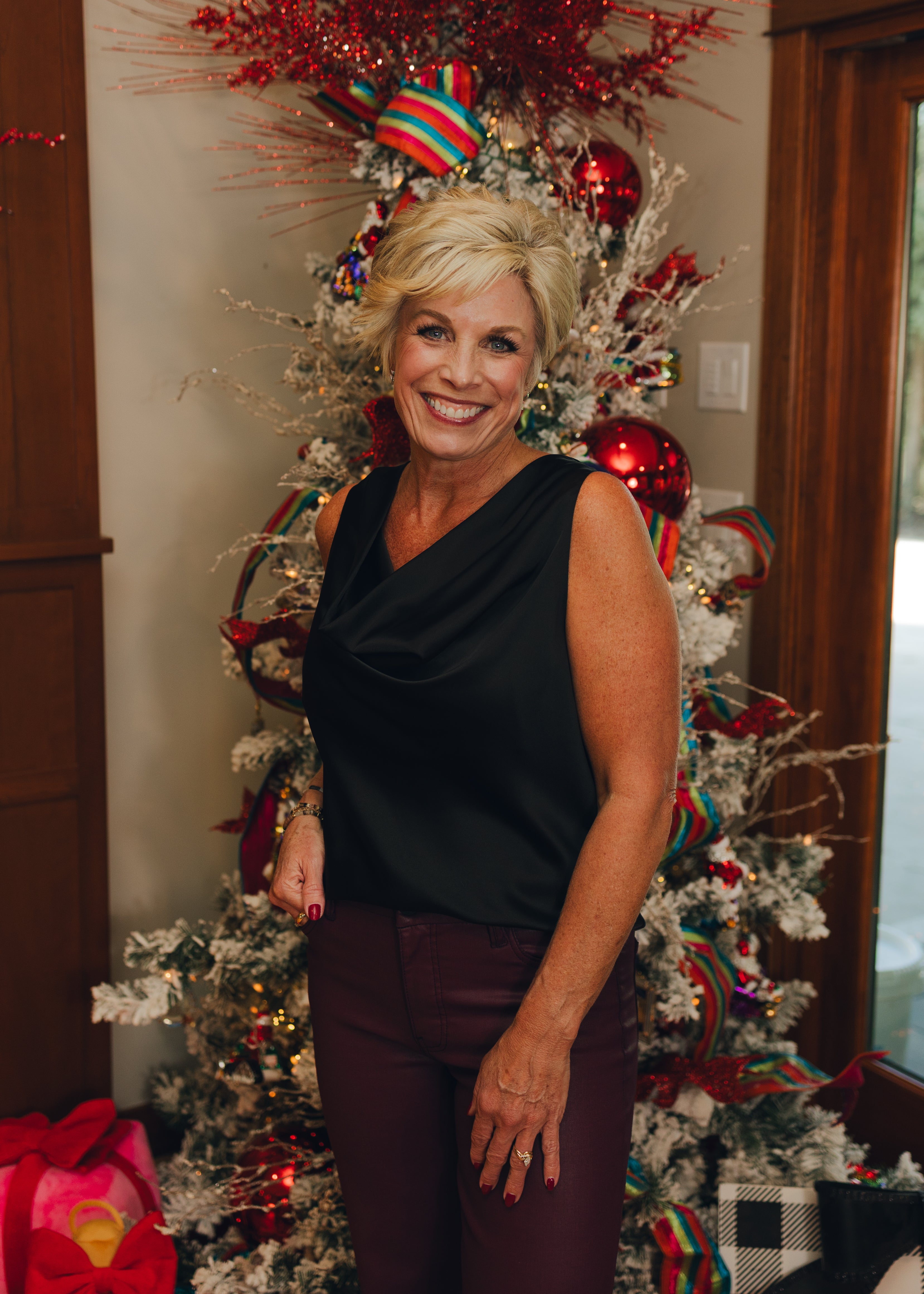 Molly Bracken Satin Top - Black