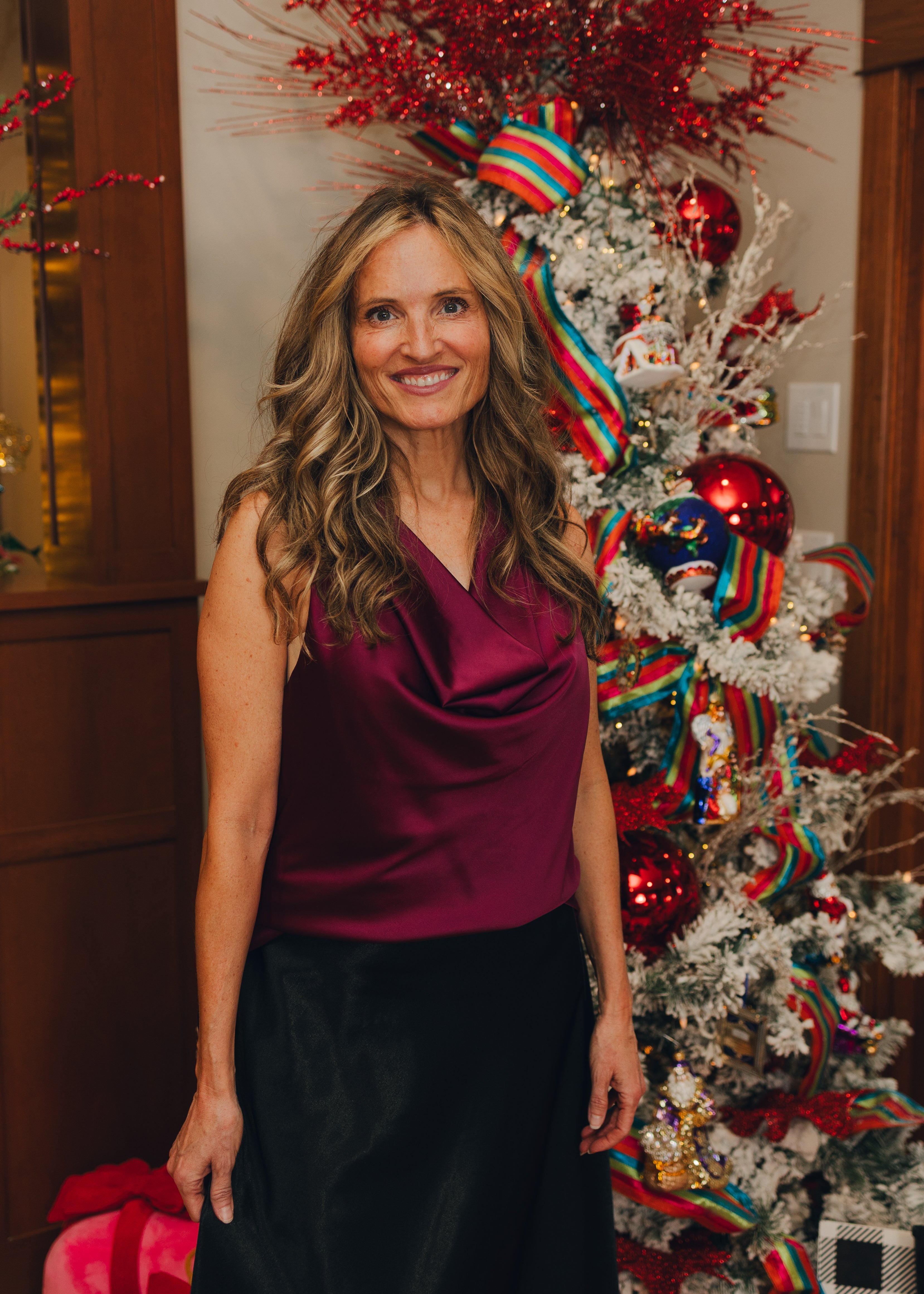 Molly Bracken Satin Top - Purple