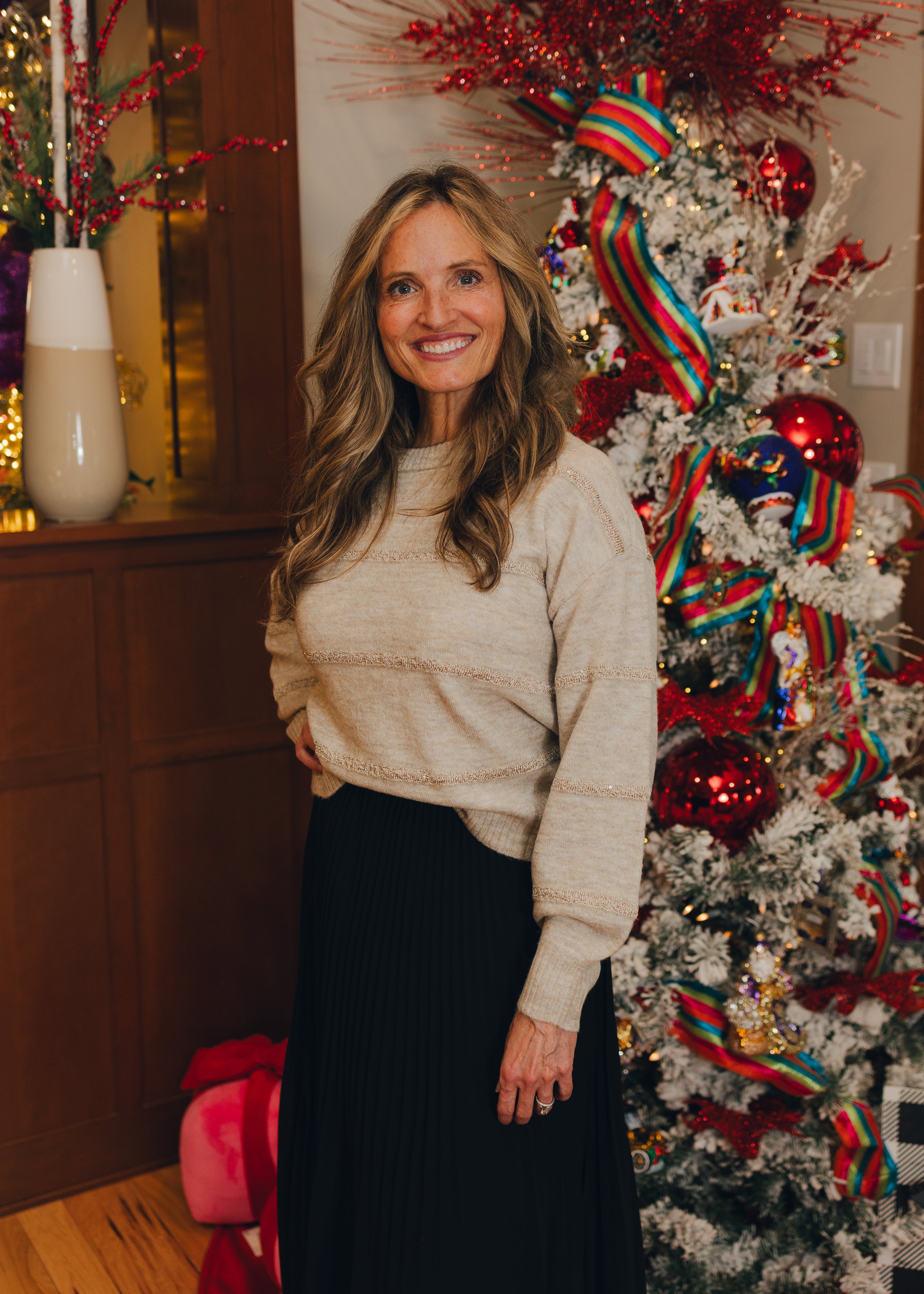 Sequin Stripe Sweater