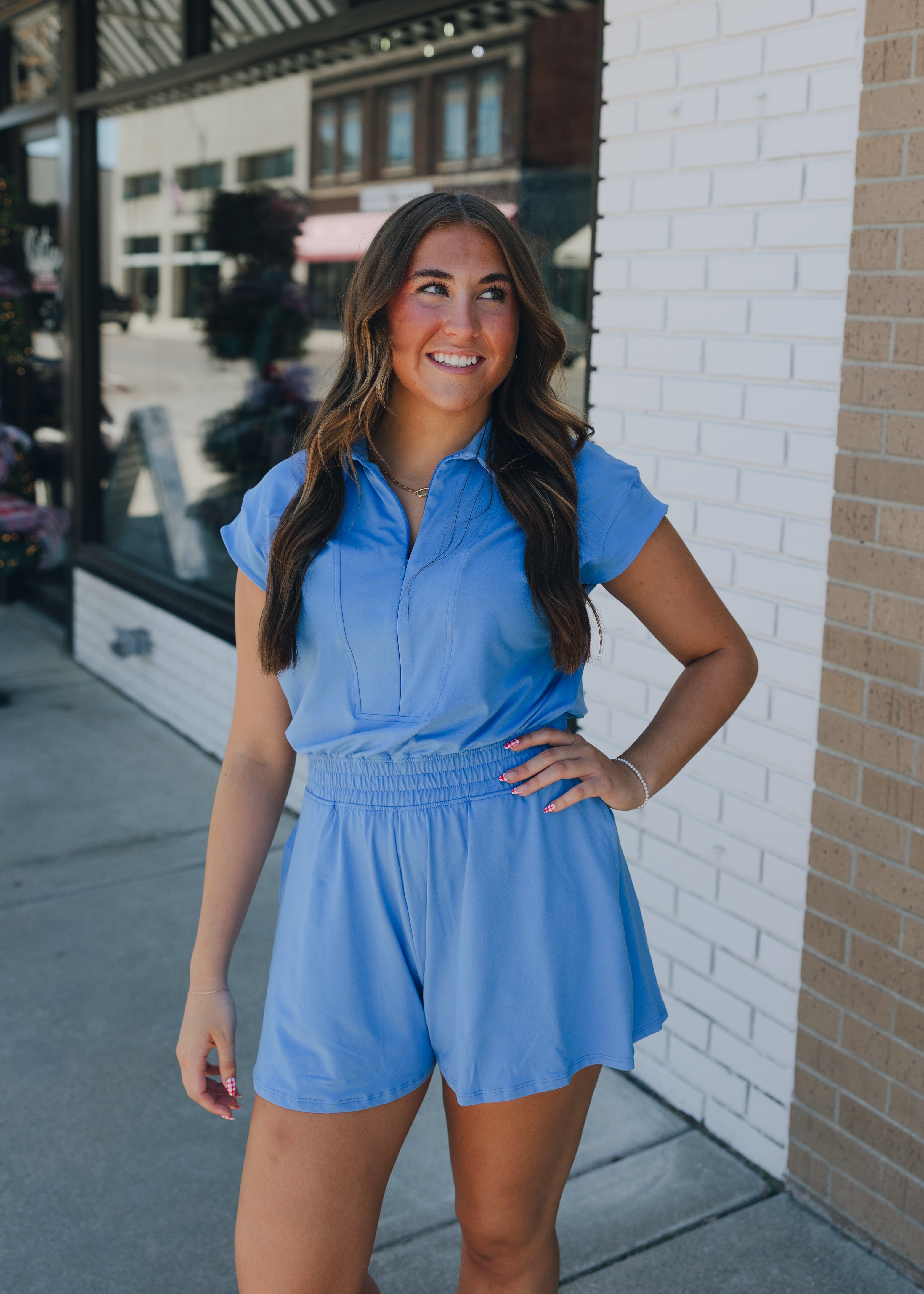 Butter Soft Collar Tennis Romper
