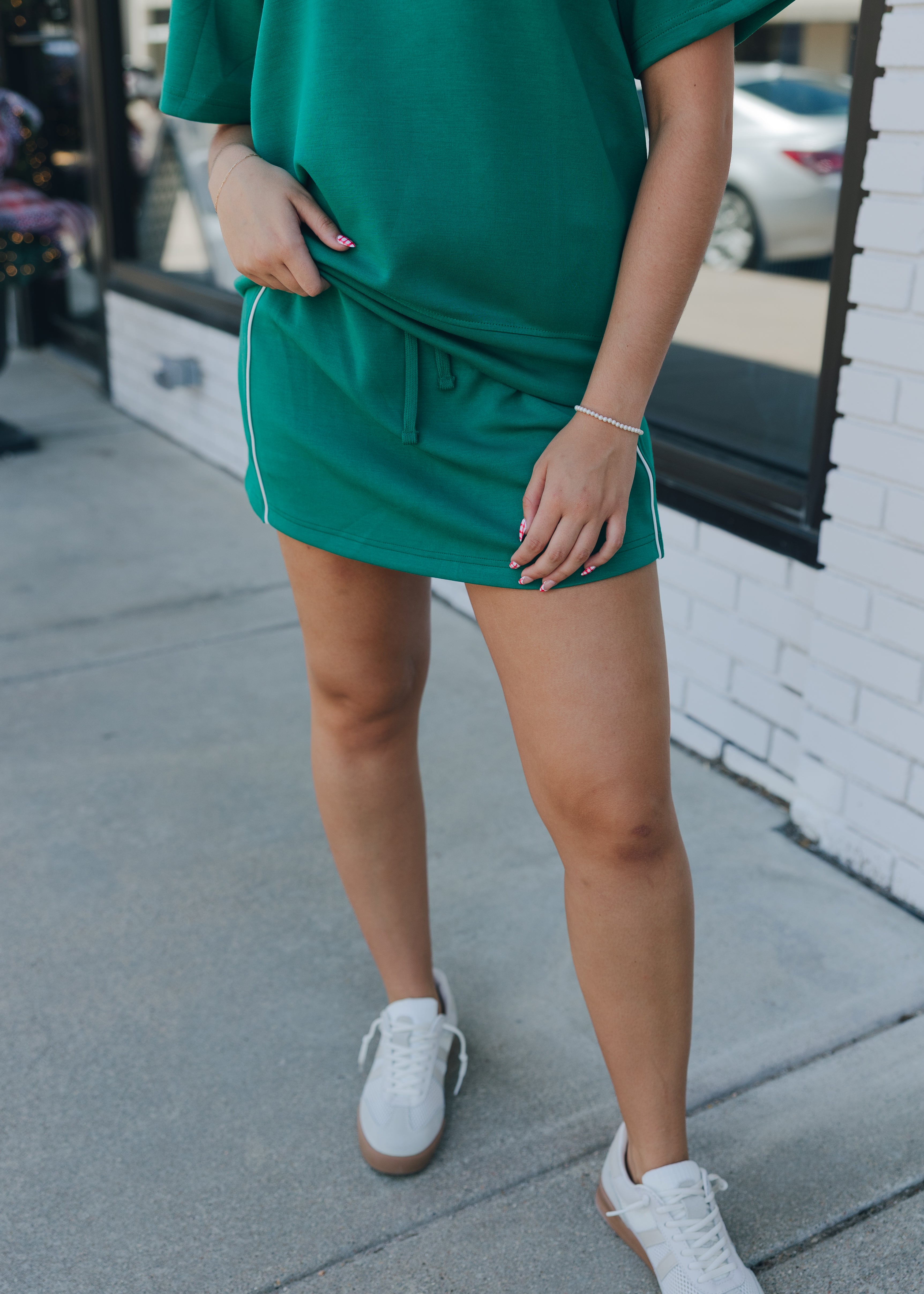 Modal Poly Span Piping Skort