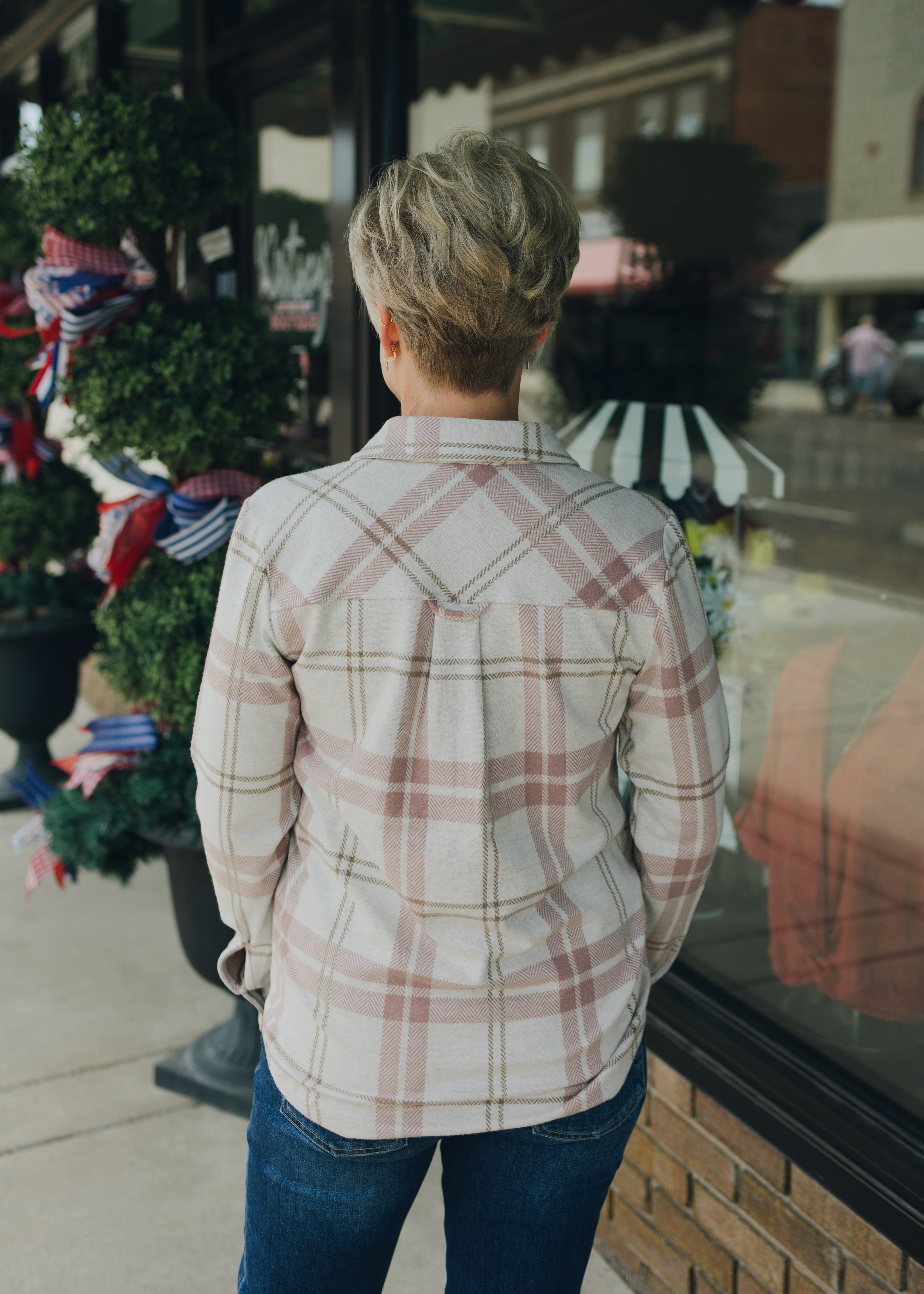 Thread & Supply Cassian Shirt - Mauve Tan Plaid