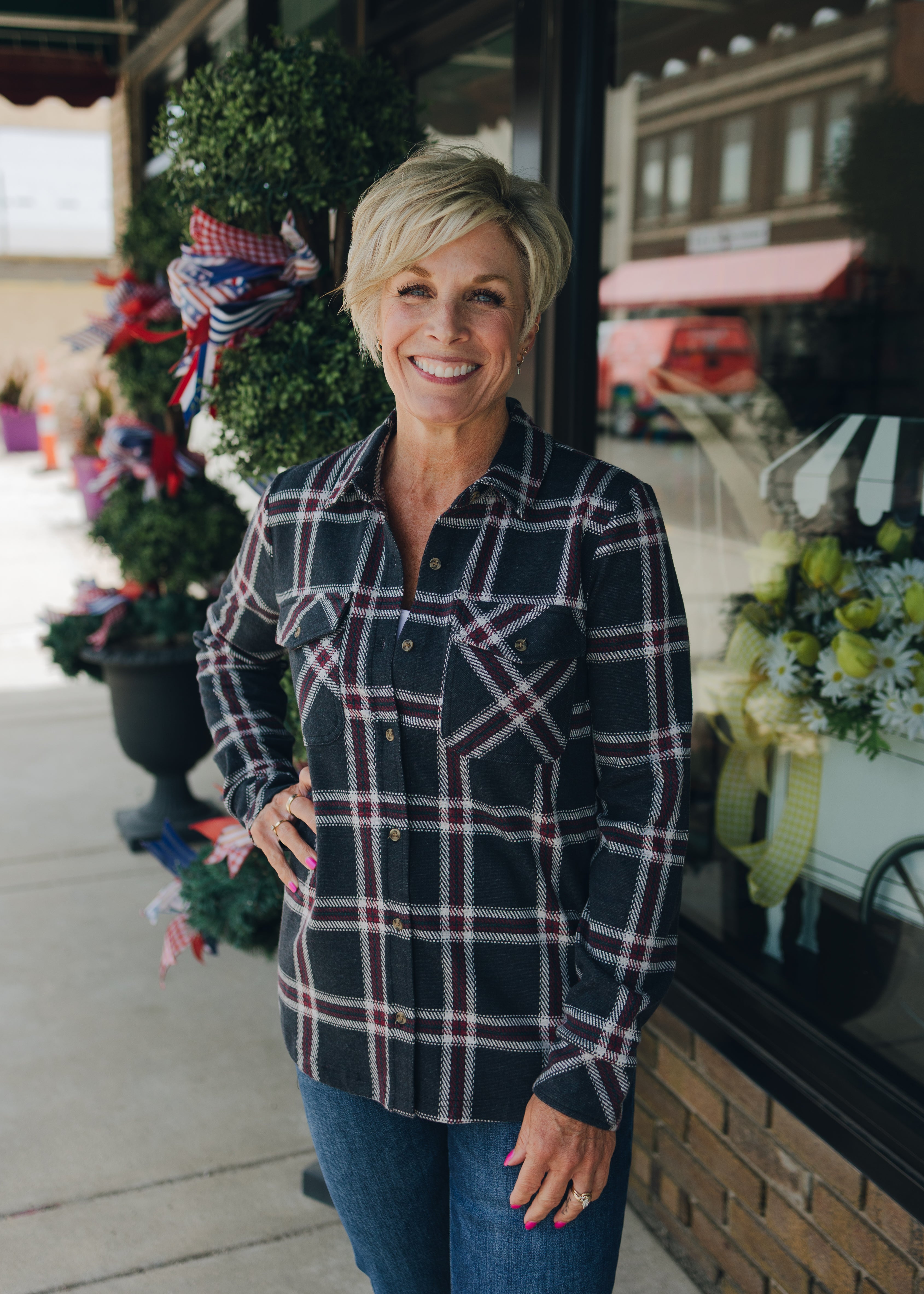 Thread & Supply Cassian Shirt - Black Red Plaid