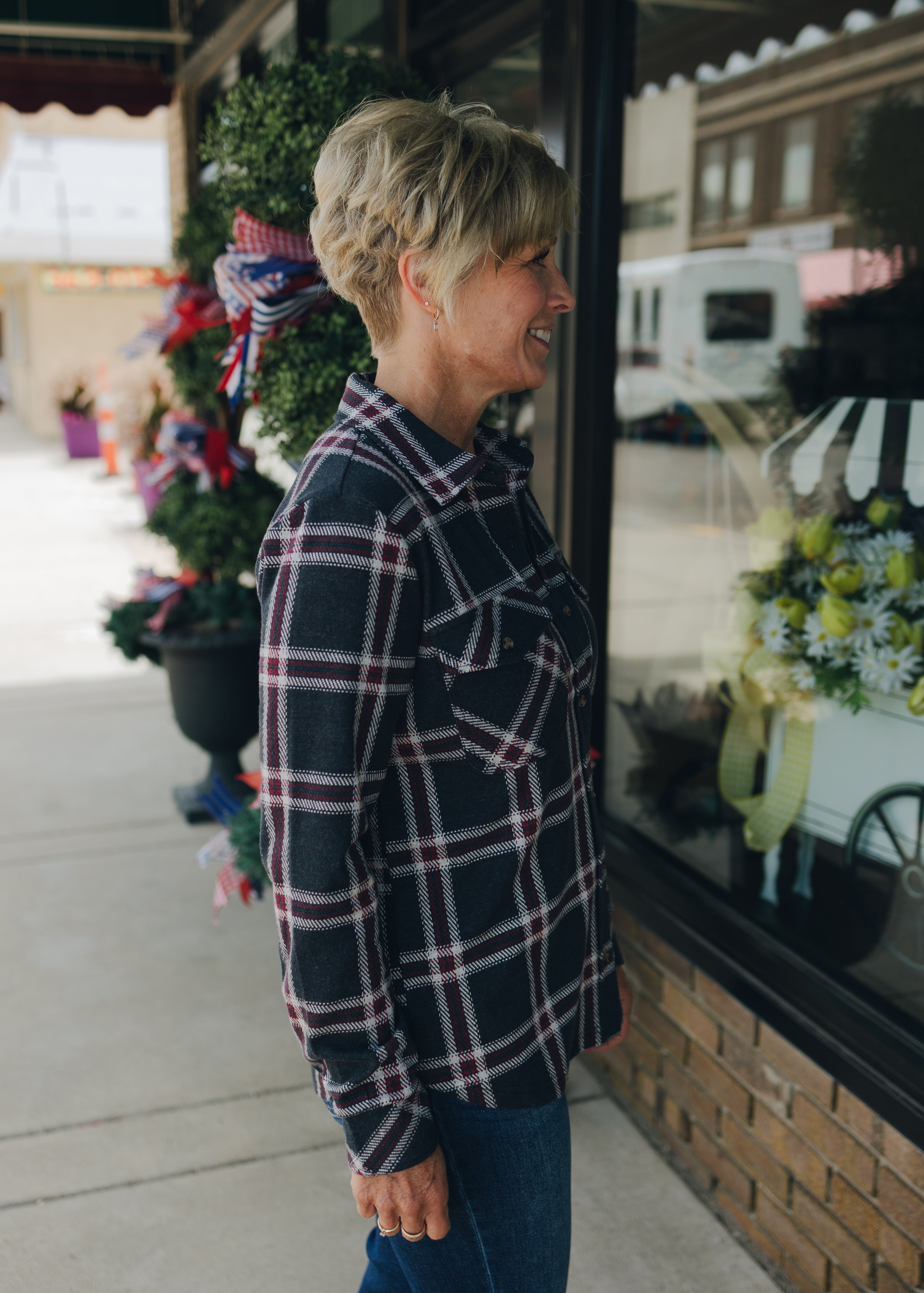 Thread & Supply Cassian Shirt - Black Red Plaid