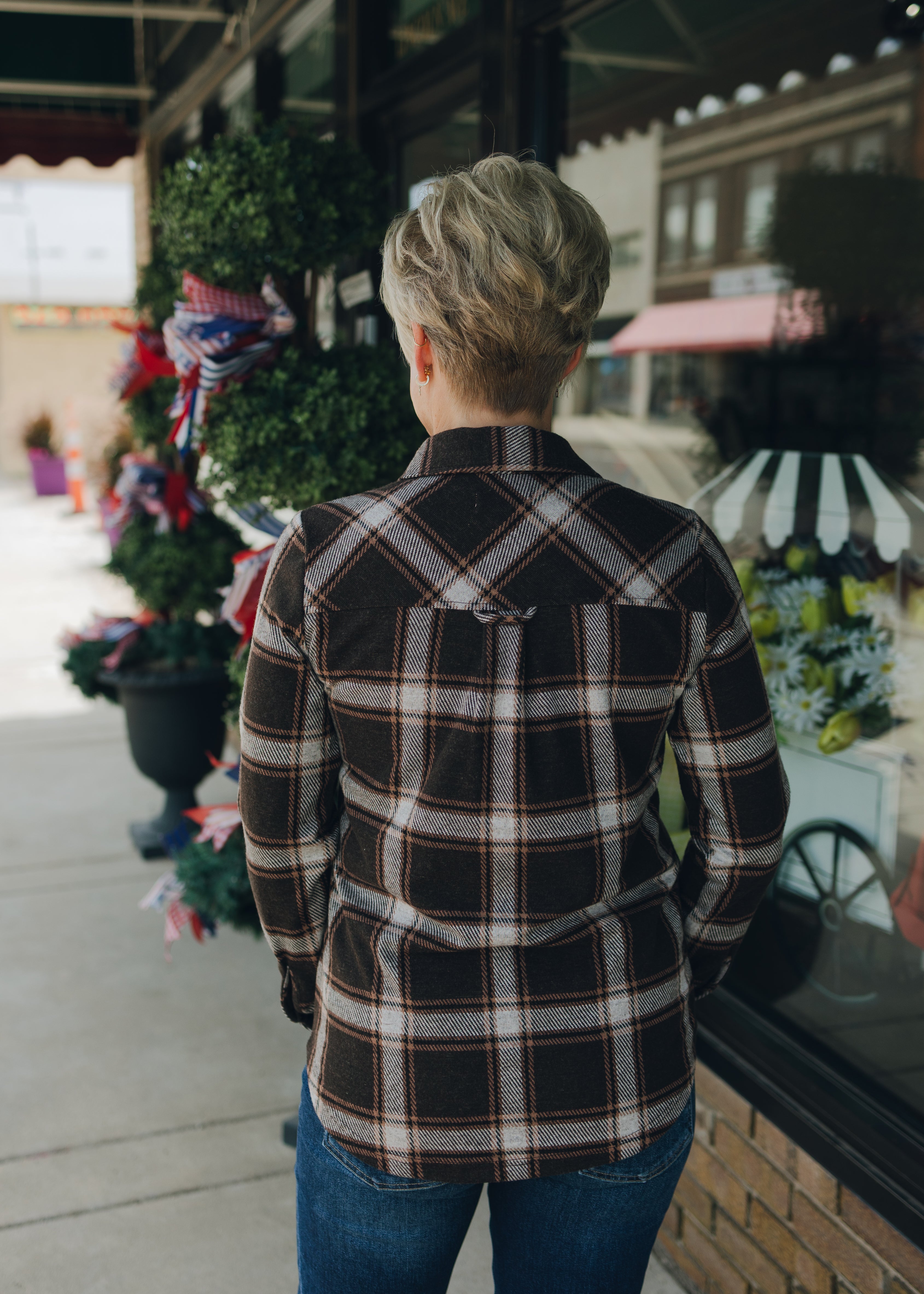 Thread & Supply Cassian Shirt - Coffee Ivory Plaid