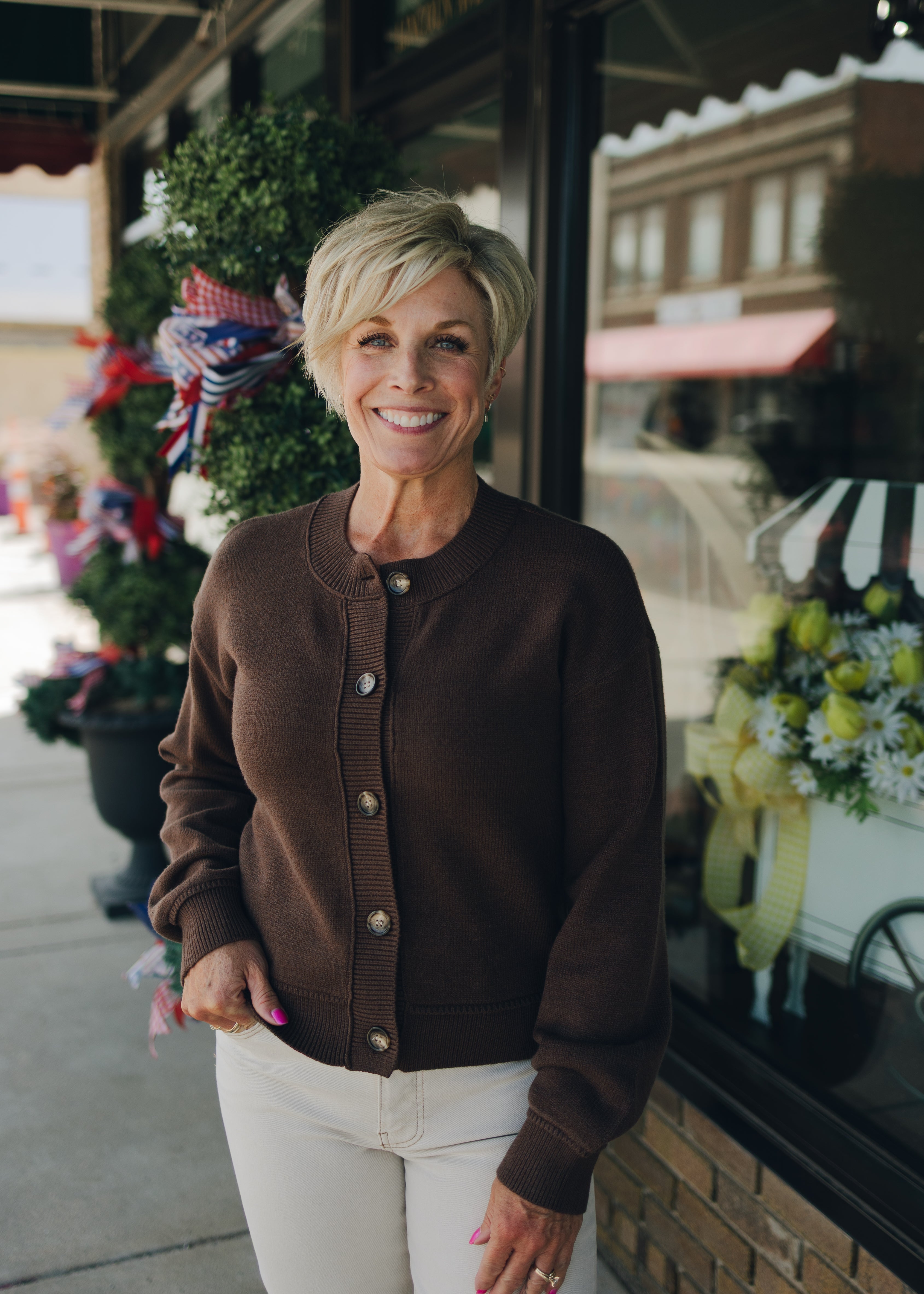 Thread & Supply Eliza Cardigan - Brown