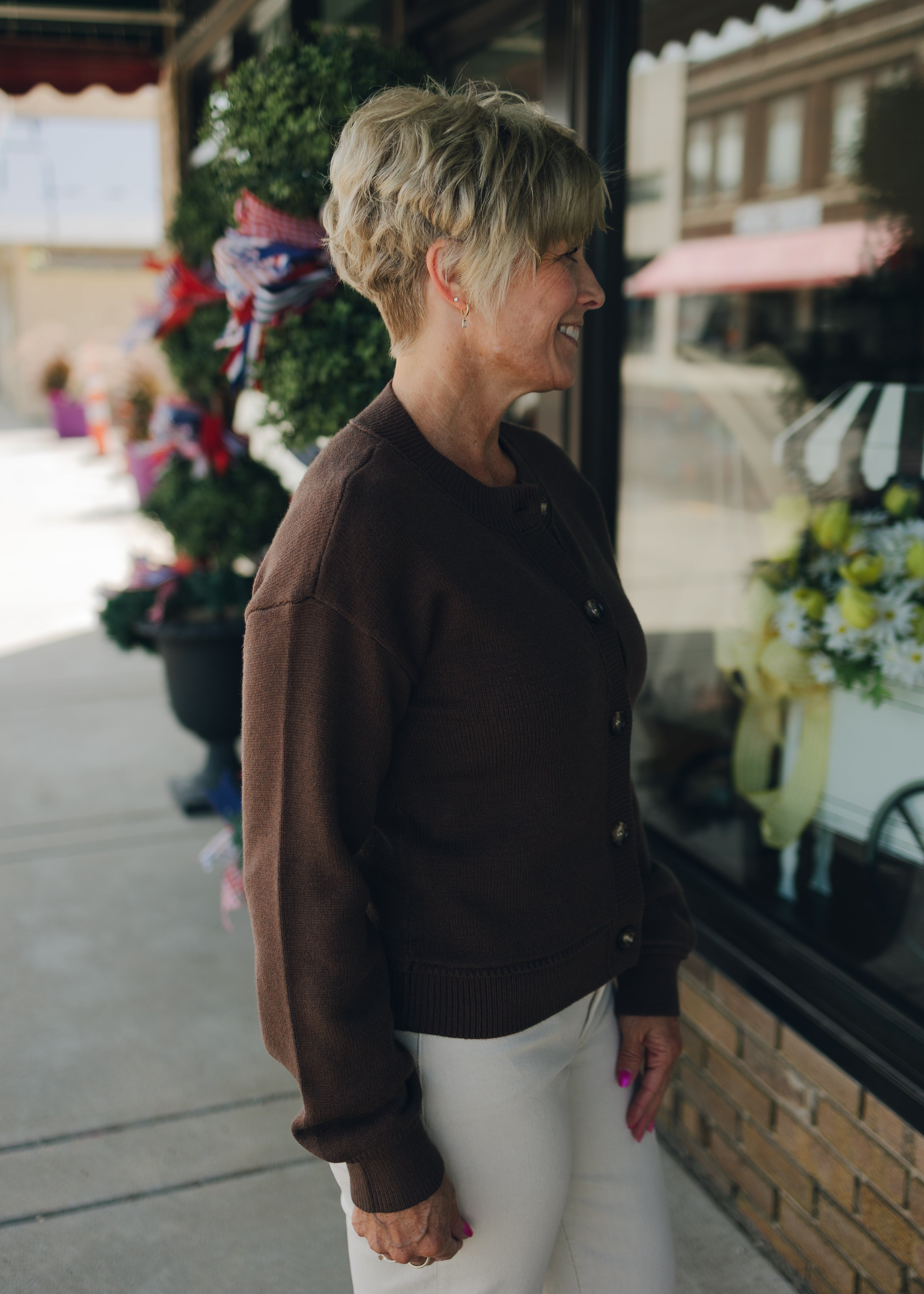 Thread & Supply Eliza Cardigan - Brown