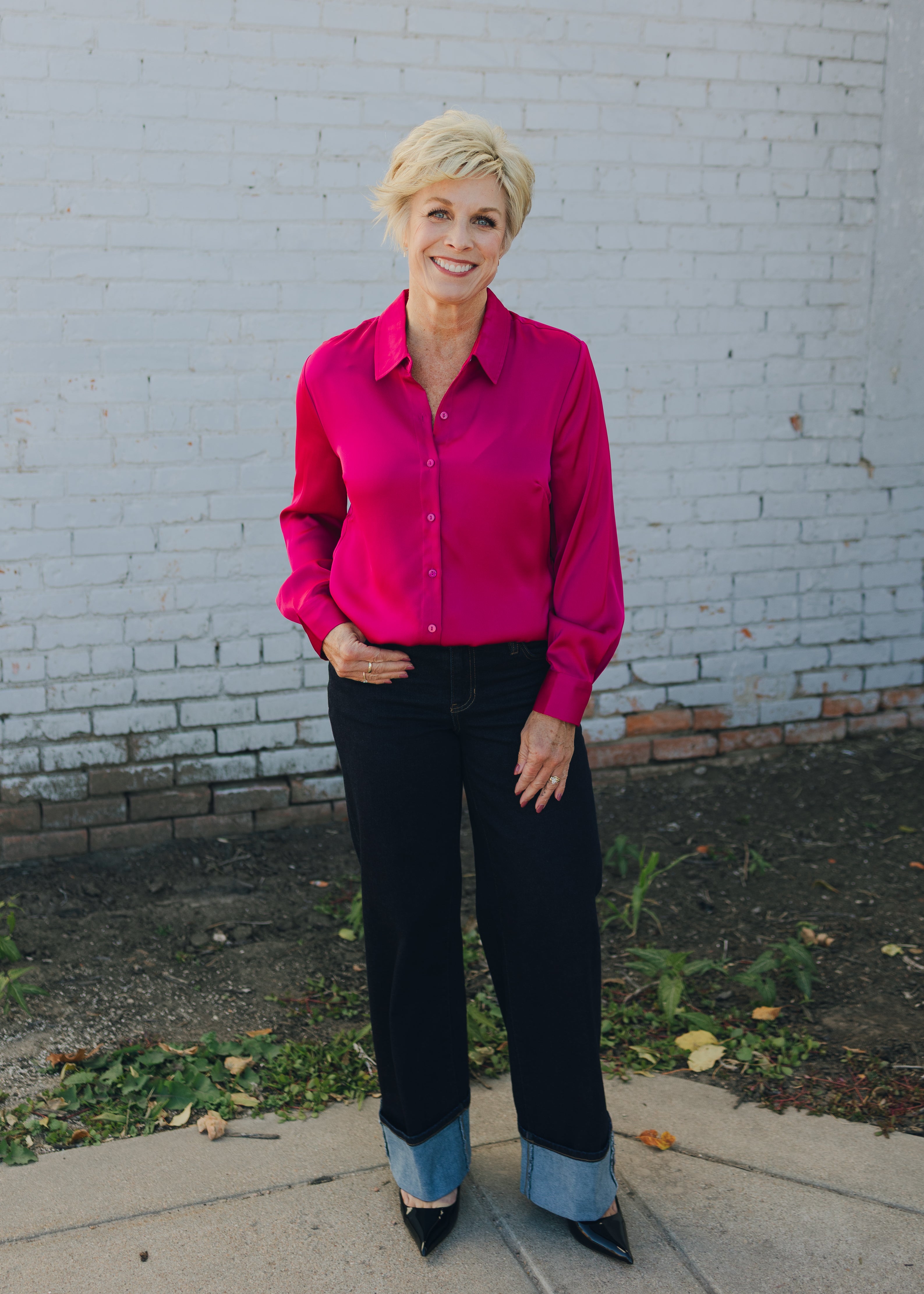 Liverpool Morgan Cuffed Wide Leg 30"