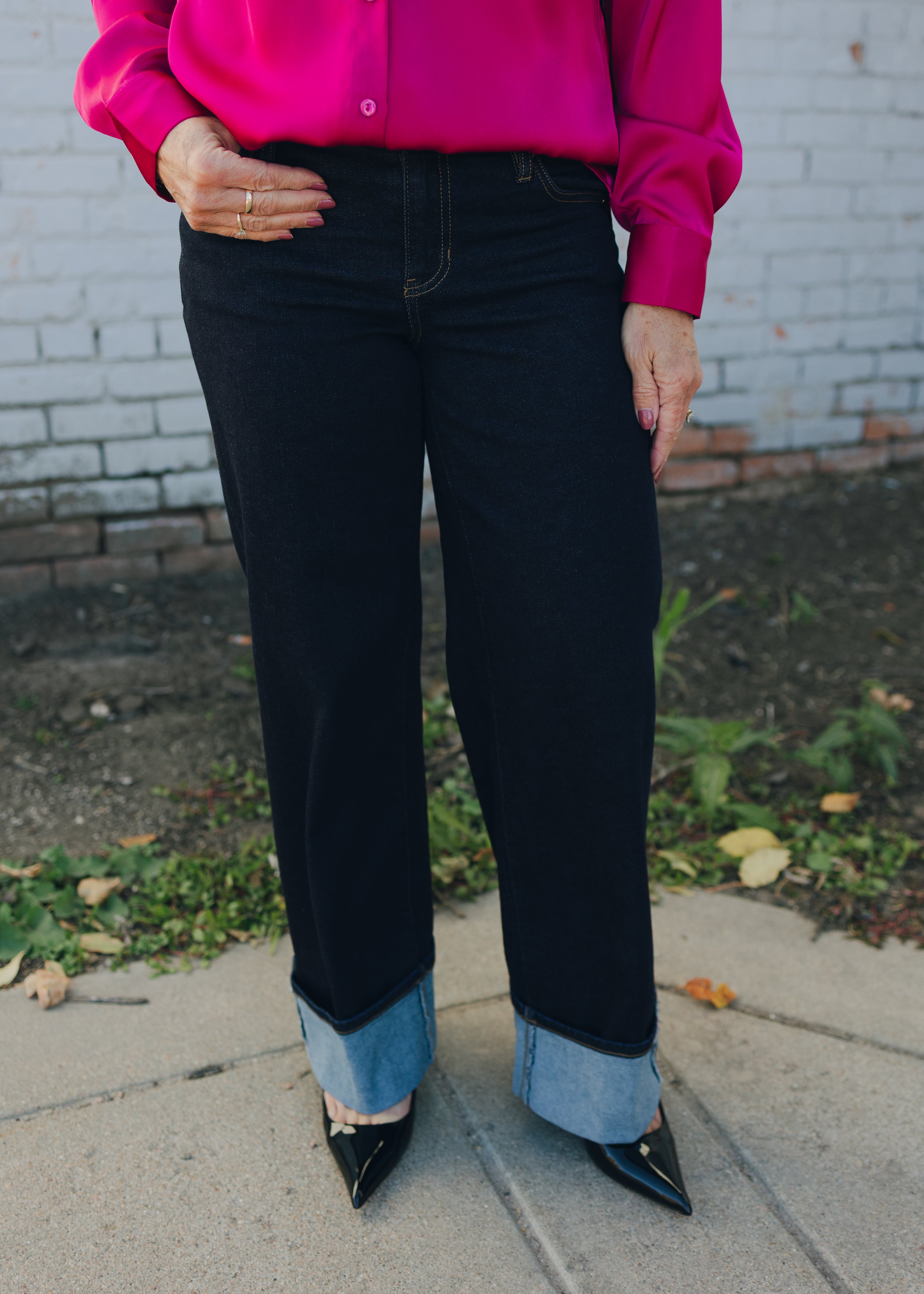 Liverpool Morgan Cuffed Wide Leg 30"