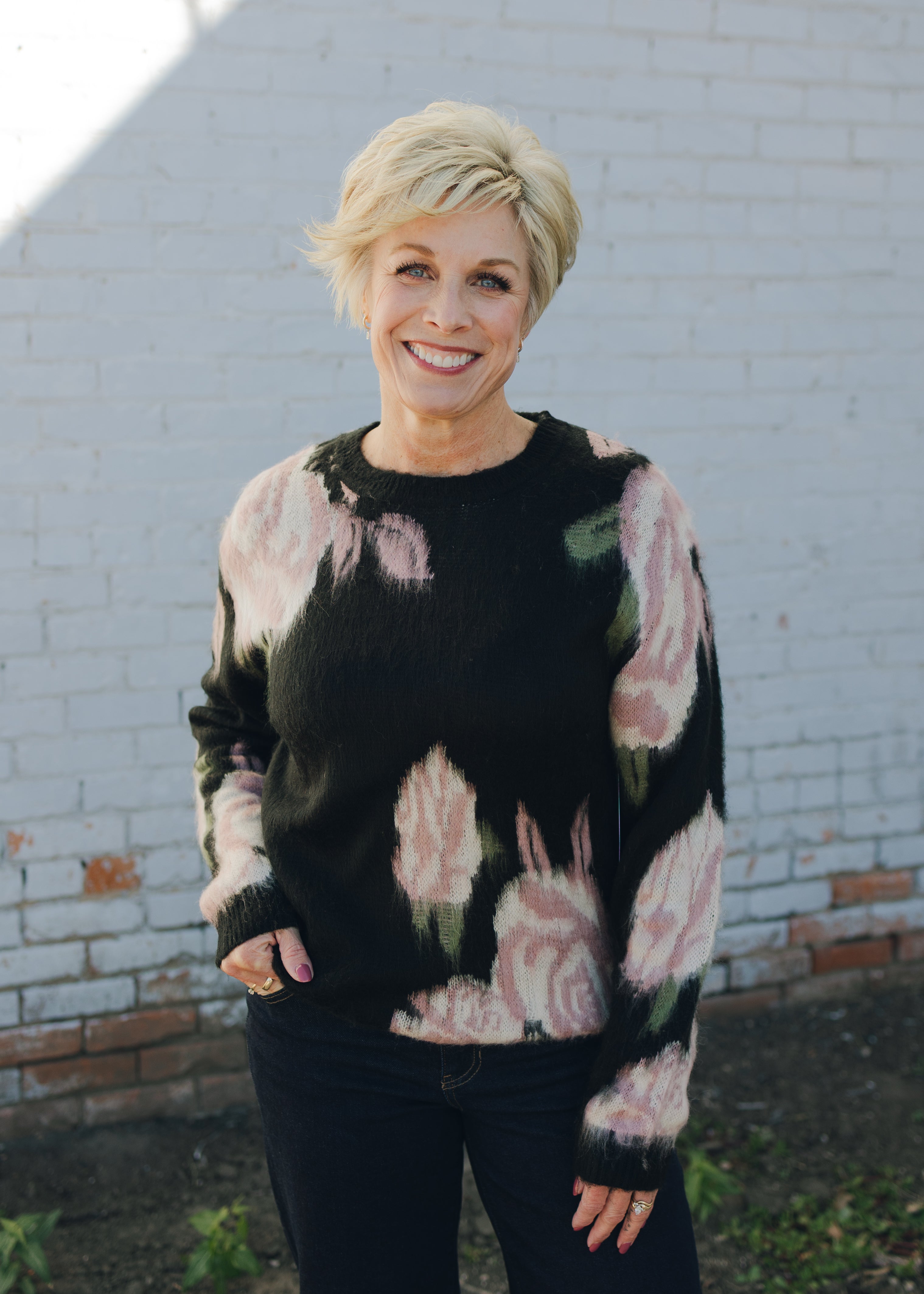 Liverpool Long Sleeve Crew Neck Drop Shoulder Sweater