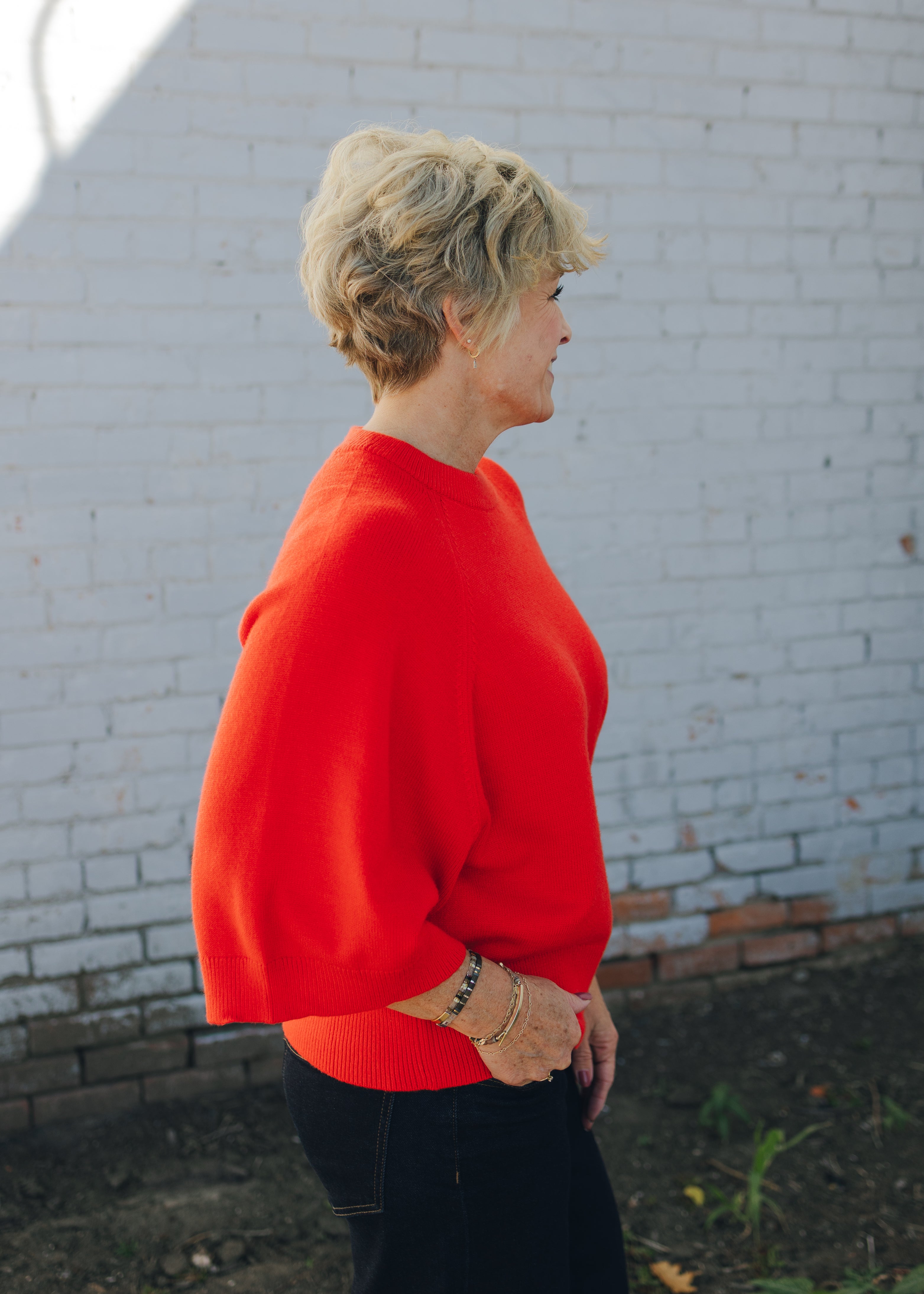 Drop Shoulder Comfy Sweater Top