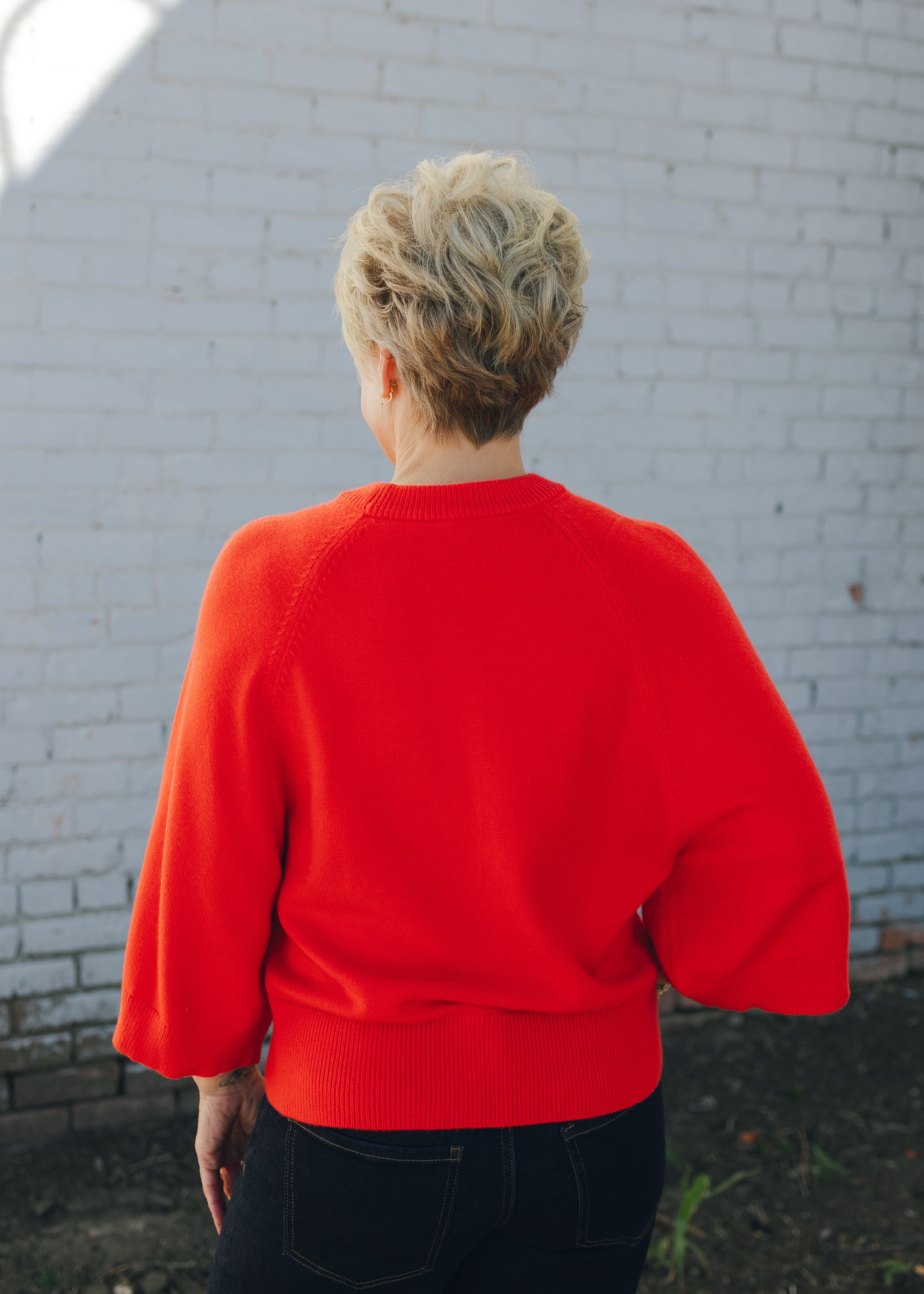 Drop Shoulder Comfy Sweater Top