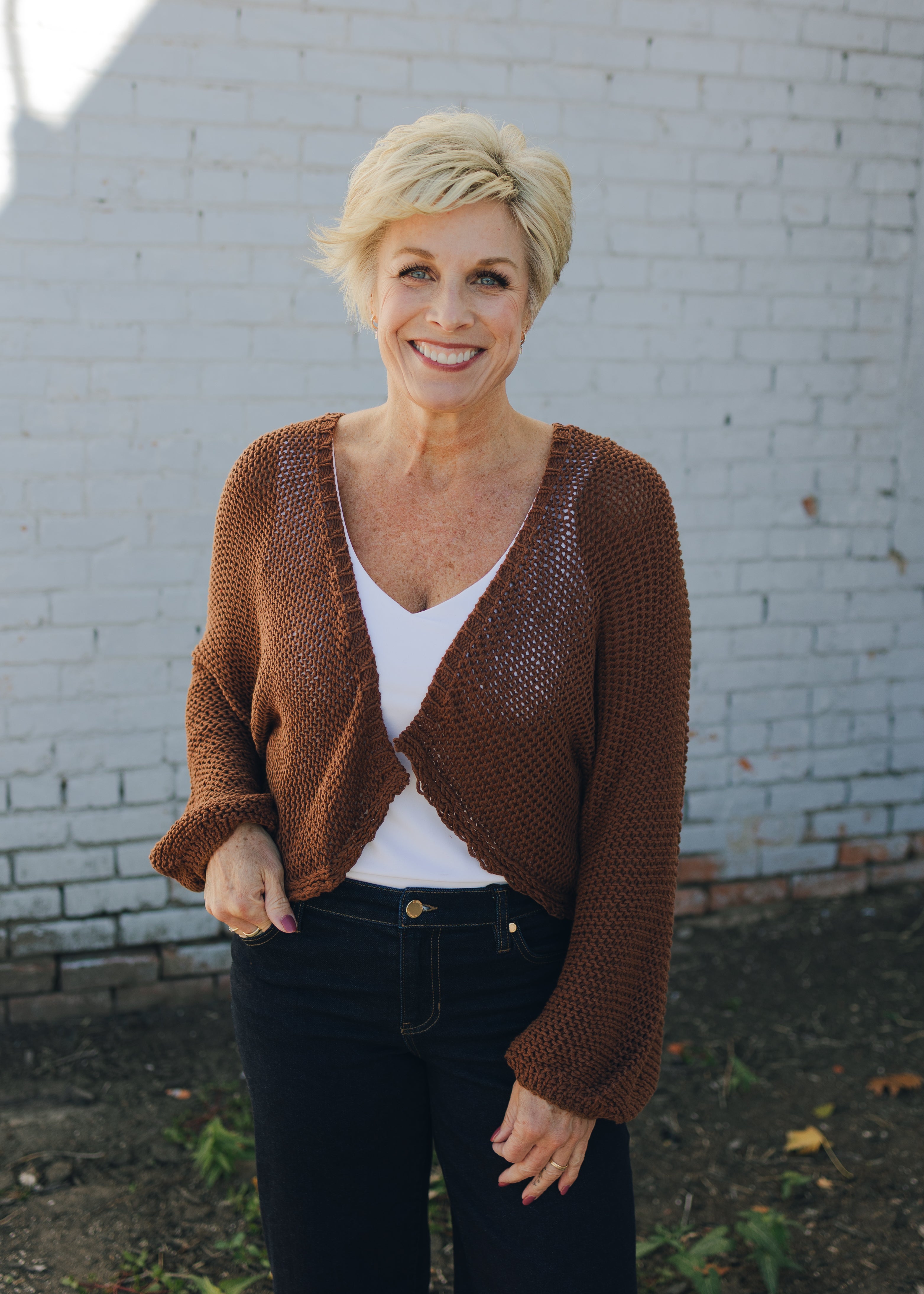 Knit Sweater Open Cardigan