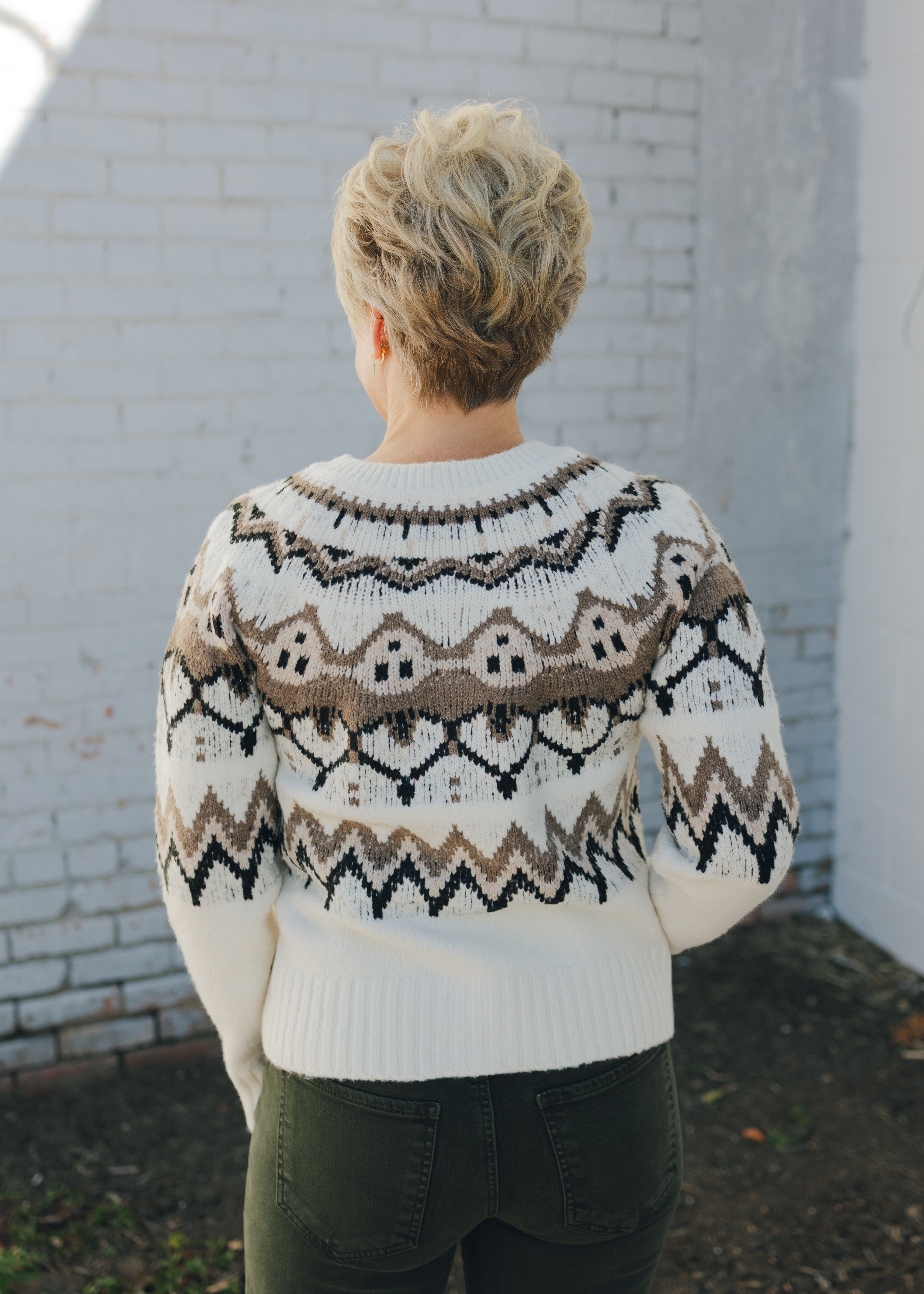 Tribal L/S Button Front Sweater Cardigan