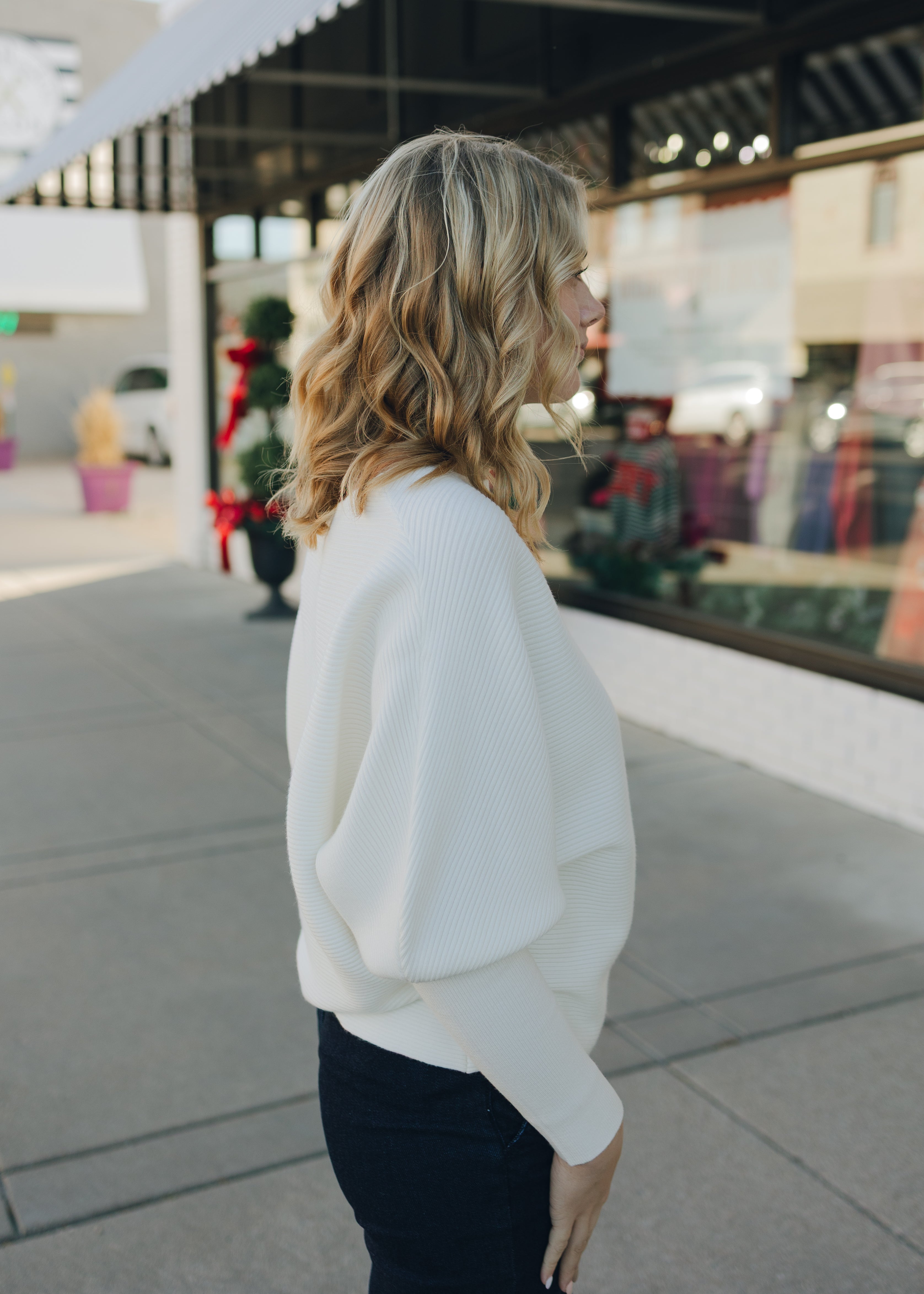 Liverpool Long Sleeve Boat Neck Dolman Sweater