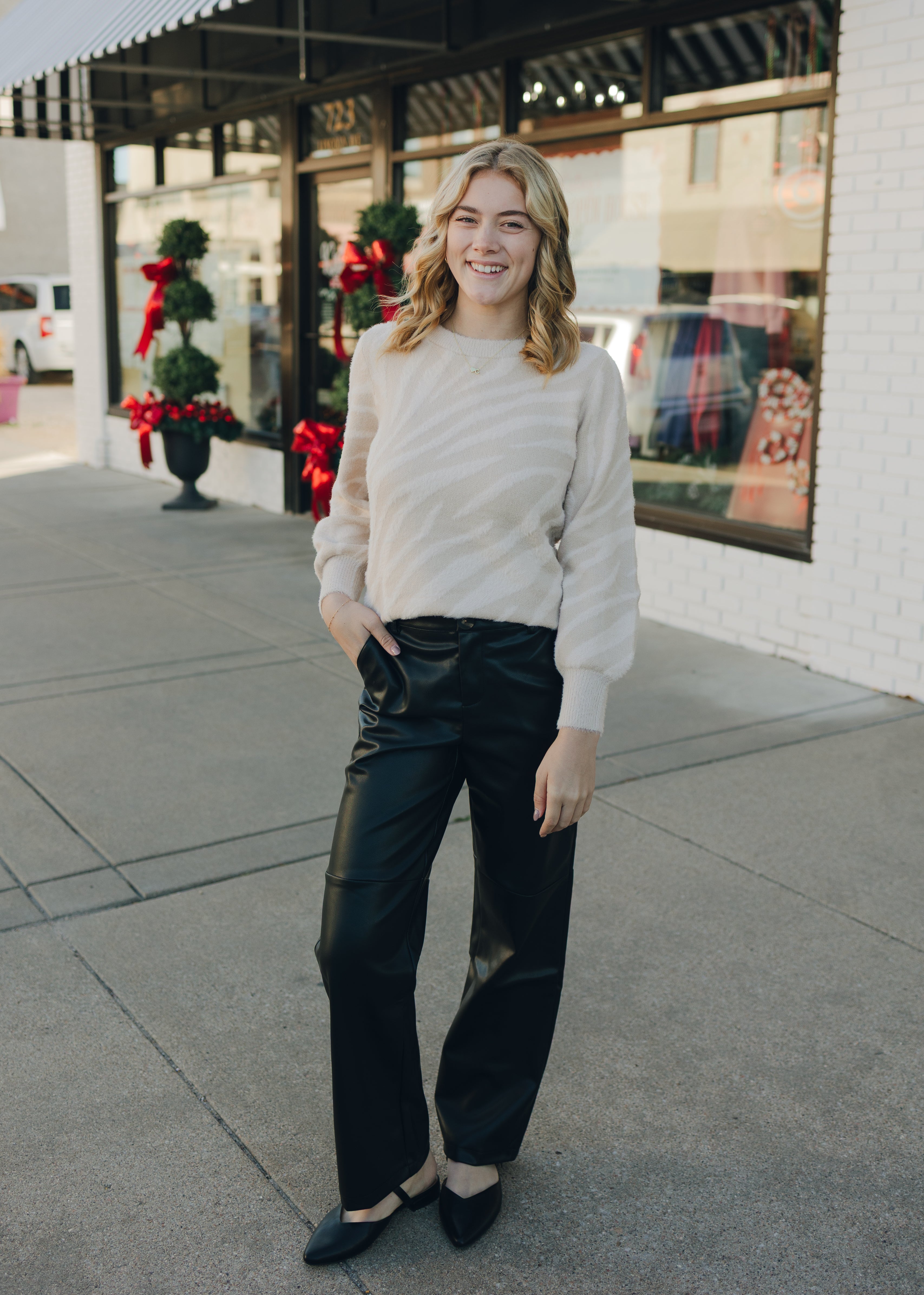 Tribal Straight Leg Trouser w/ Knee Cut