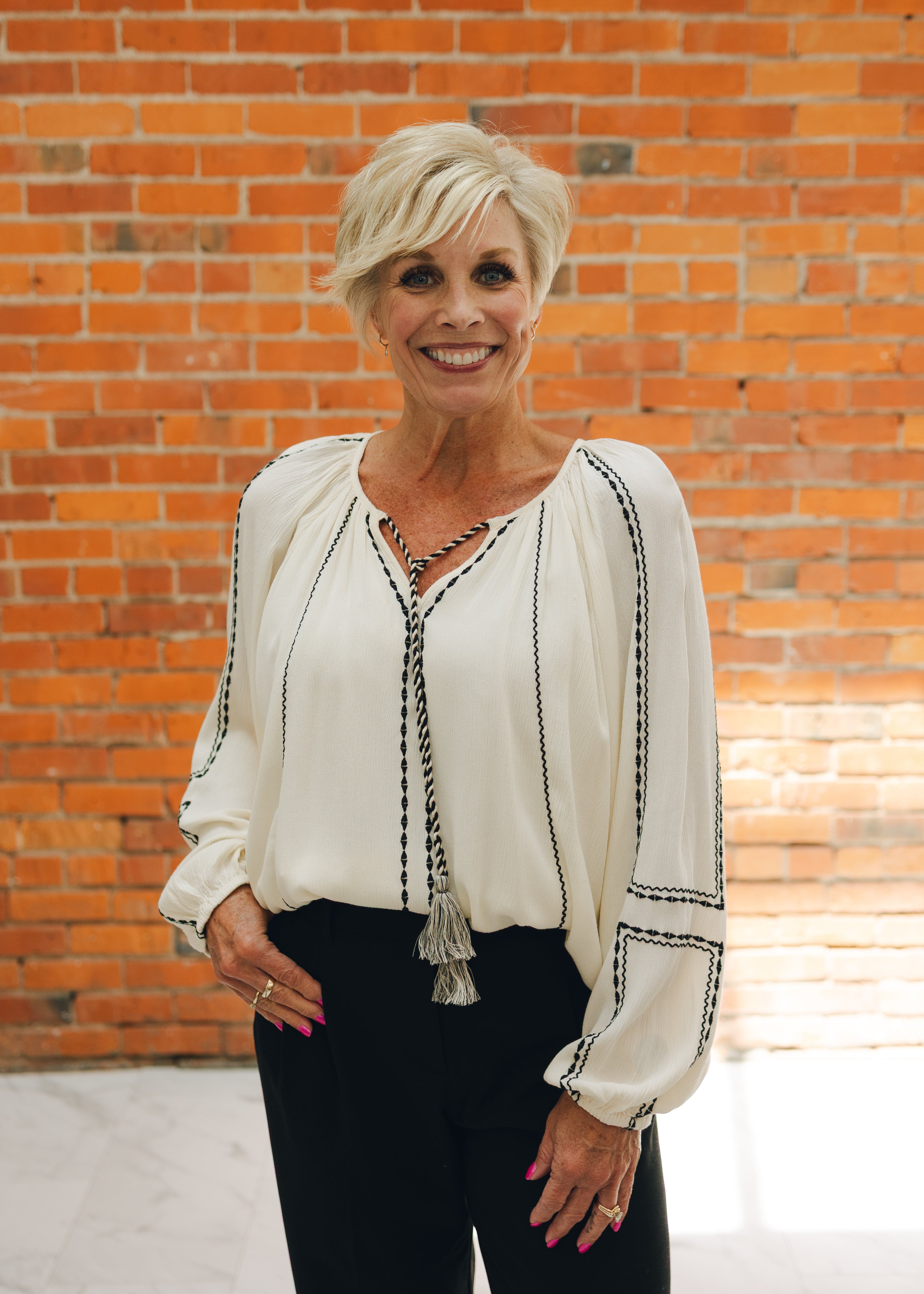 Liverpool Long Sleeve Woven Raglan Blouse