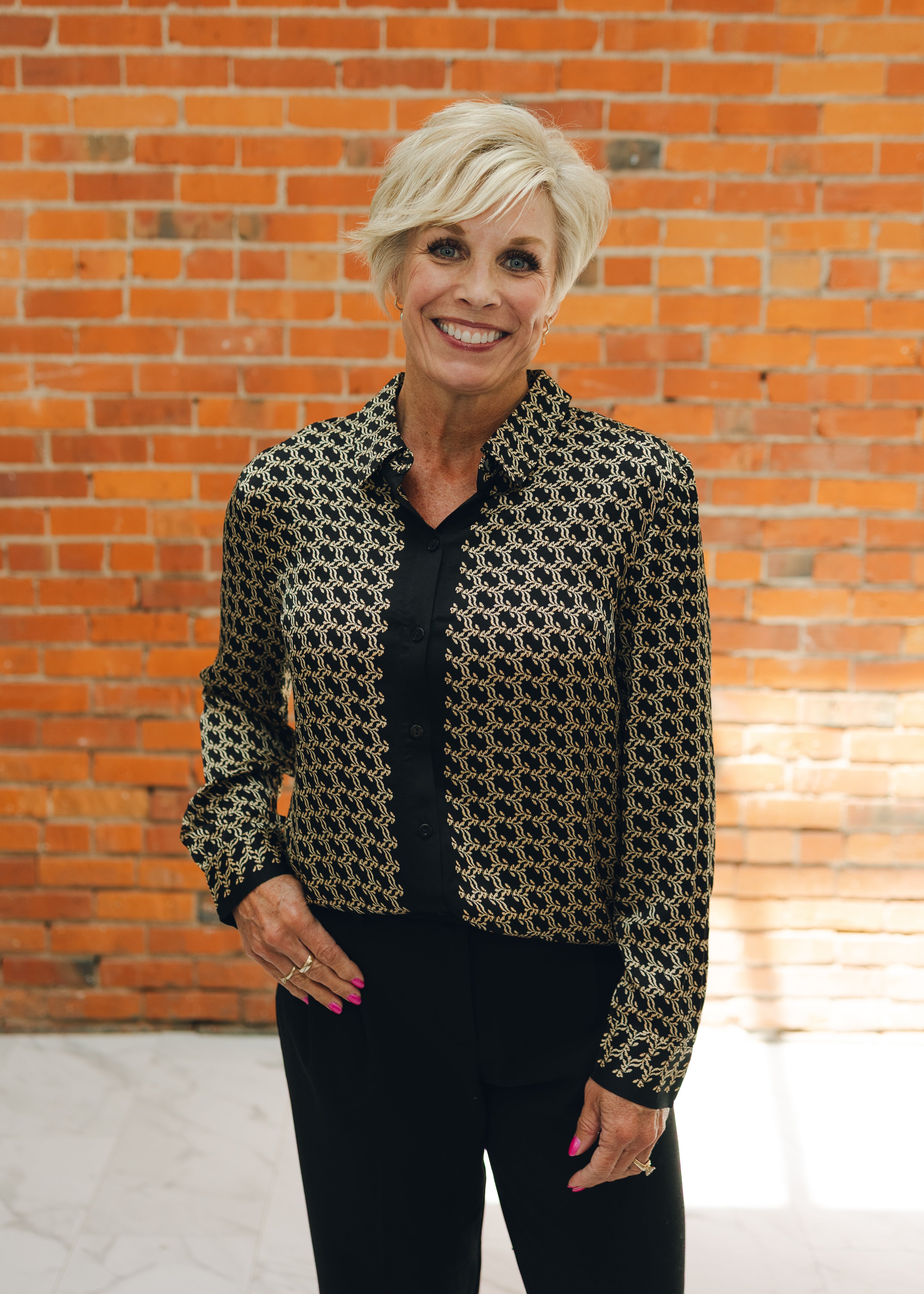 Liverpool Long Sleeve Button Front Woven Shirt