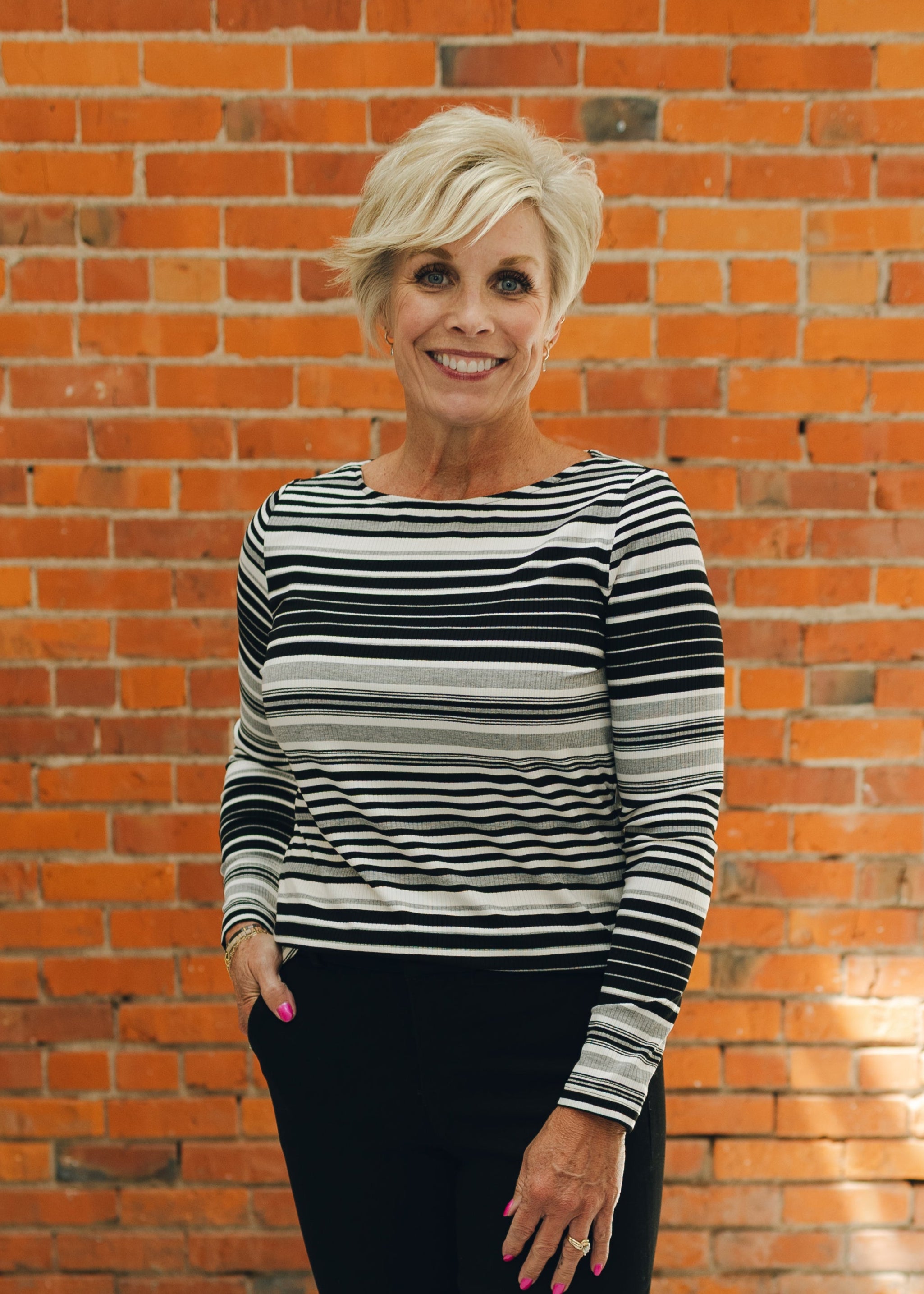 Liverpool Long Sleeve Boat Neck Knit Top