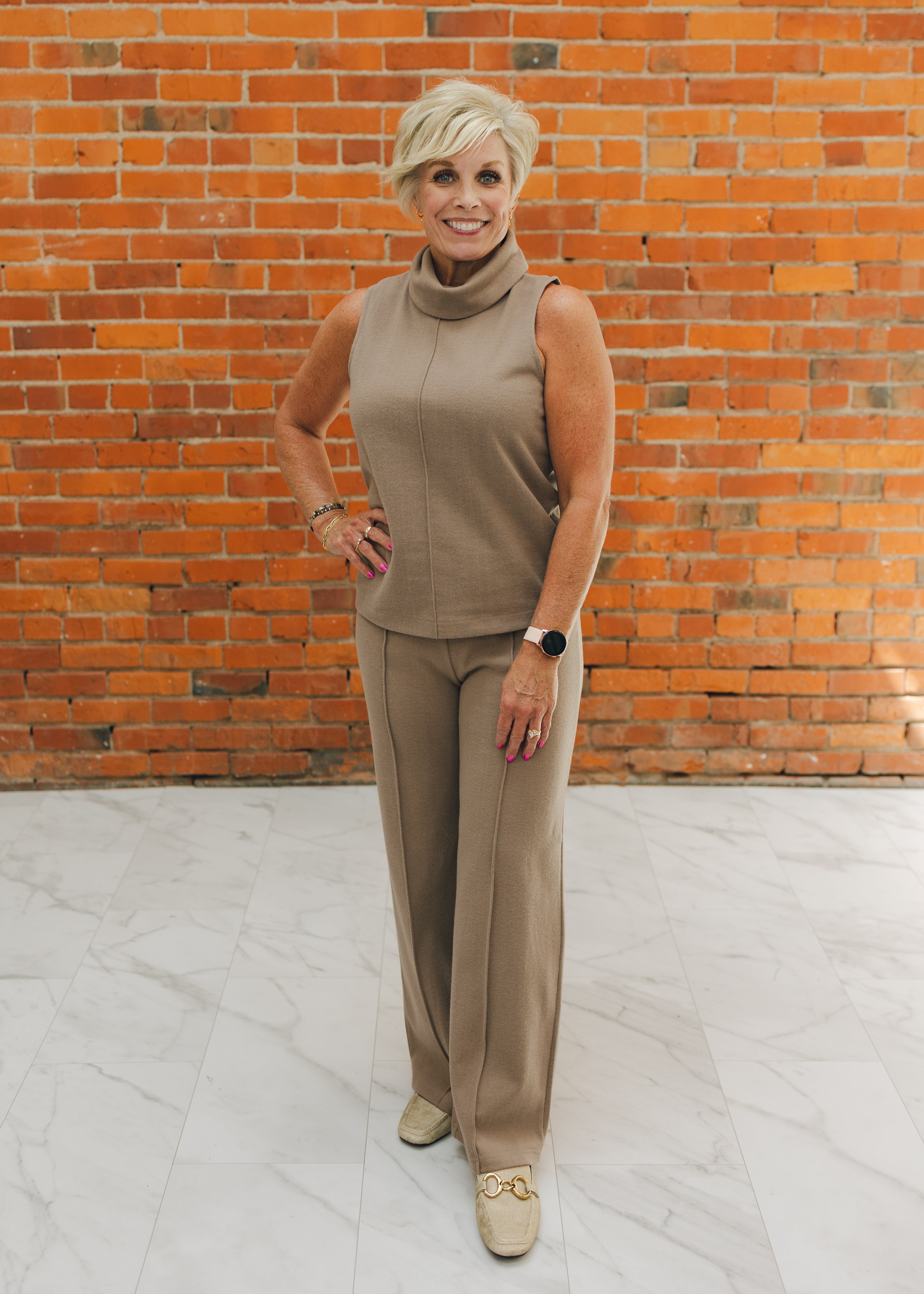 Dex Wide Leg Seam Detail Pant