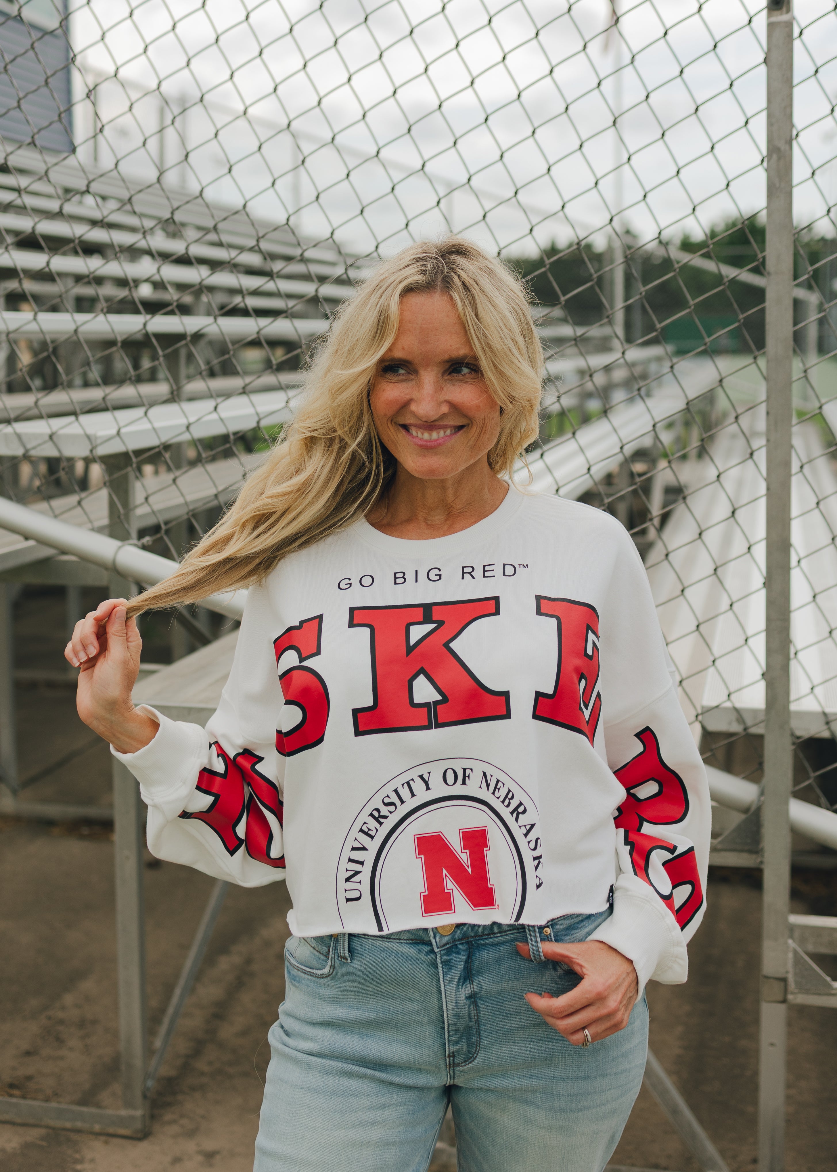 Nebraska Phipps Split Crop Shirt