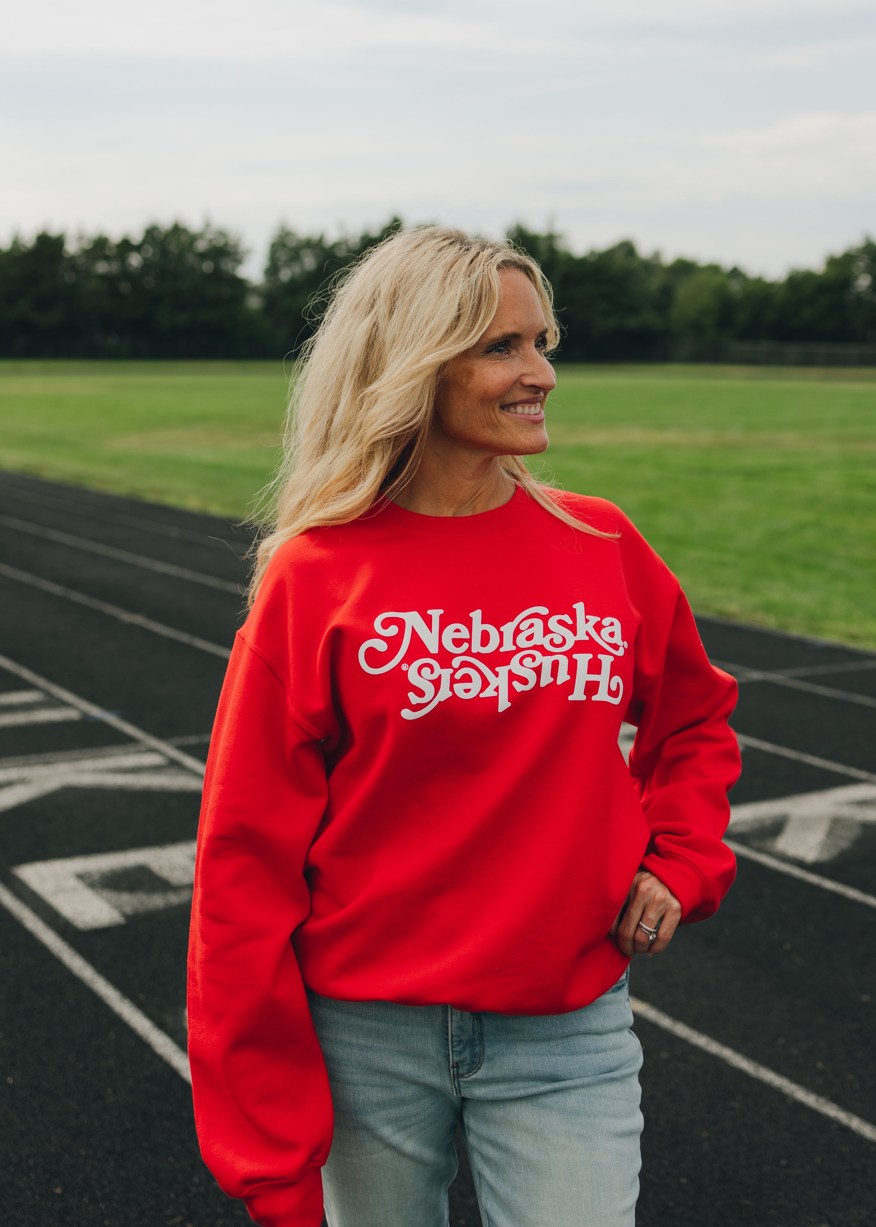 Nebraska Huskers Puff Crewneck