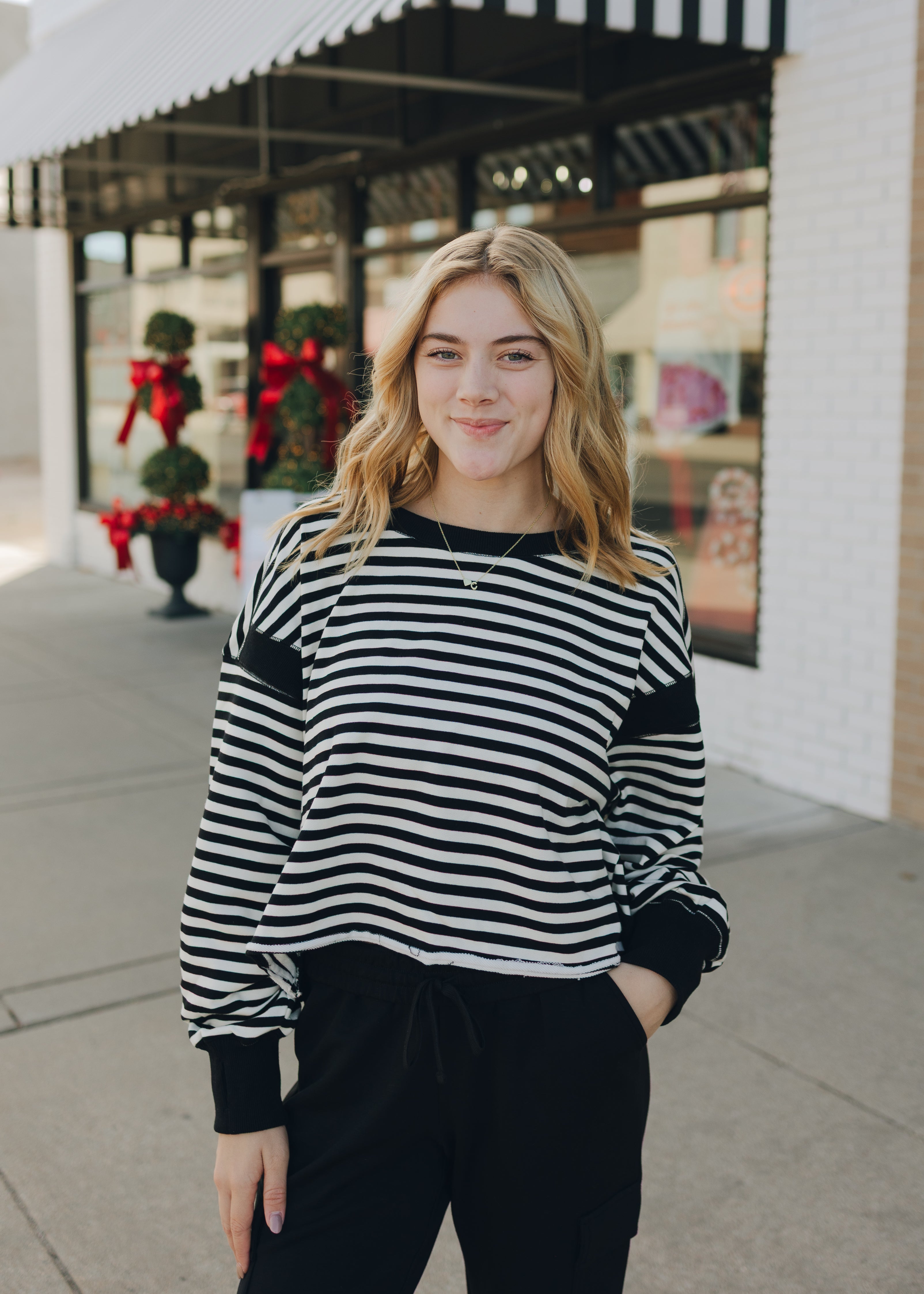 Open Back Long Sleeve Top