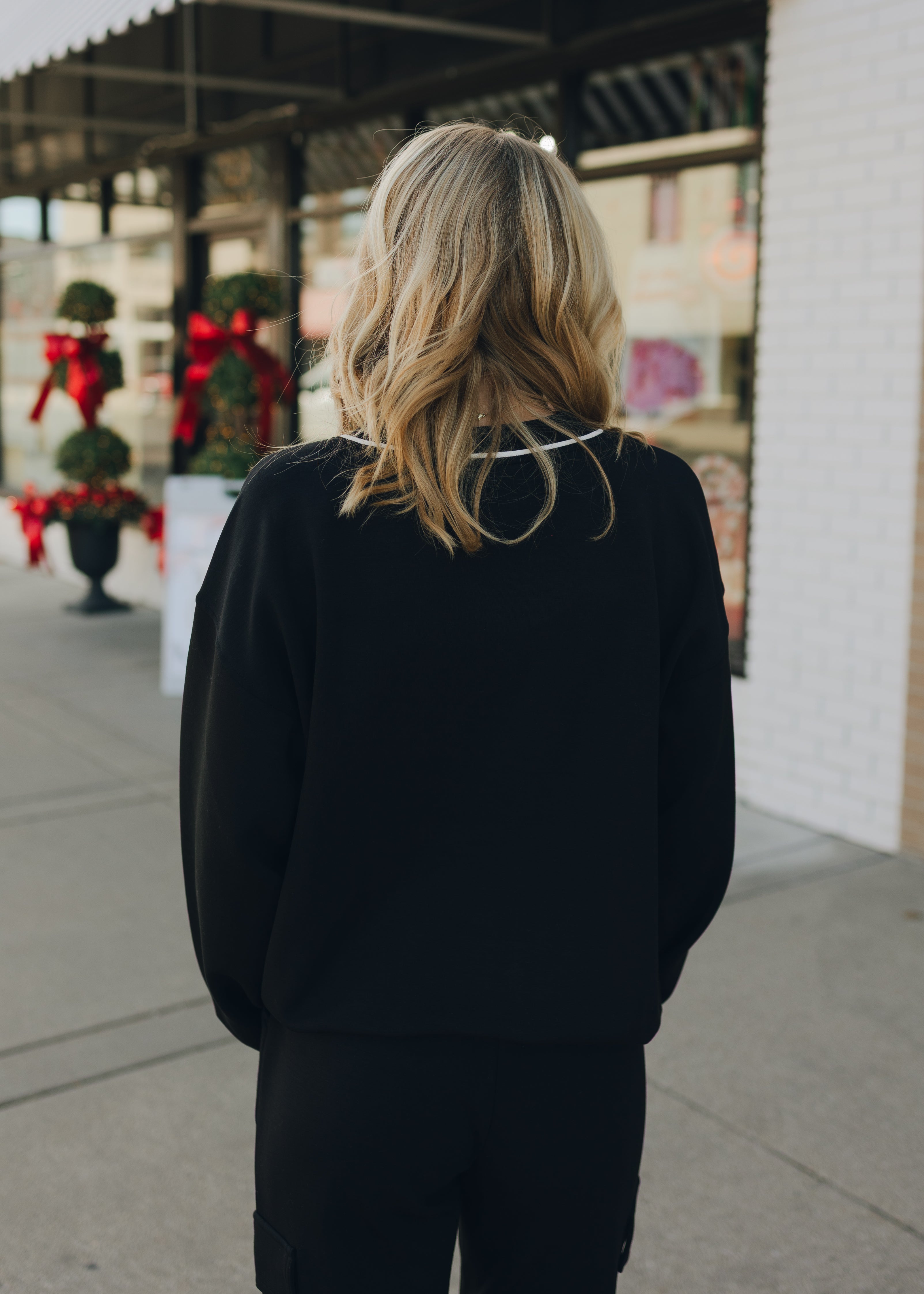 Modal Poly Piping V-Neck Top