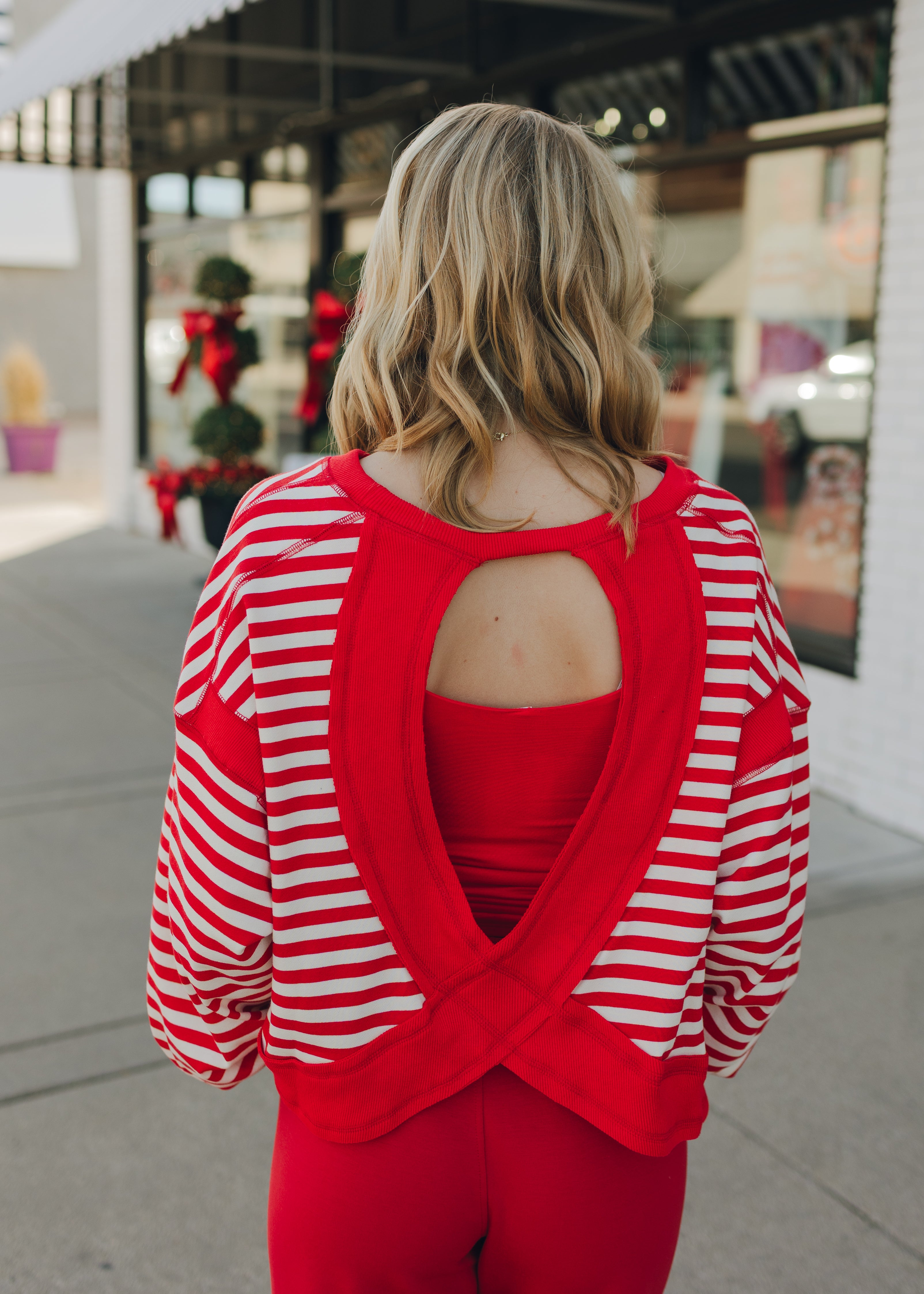 Open Back Long Sleeve Top