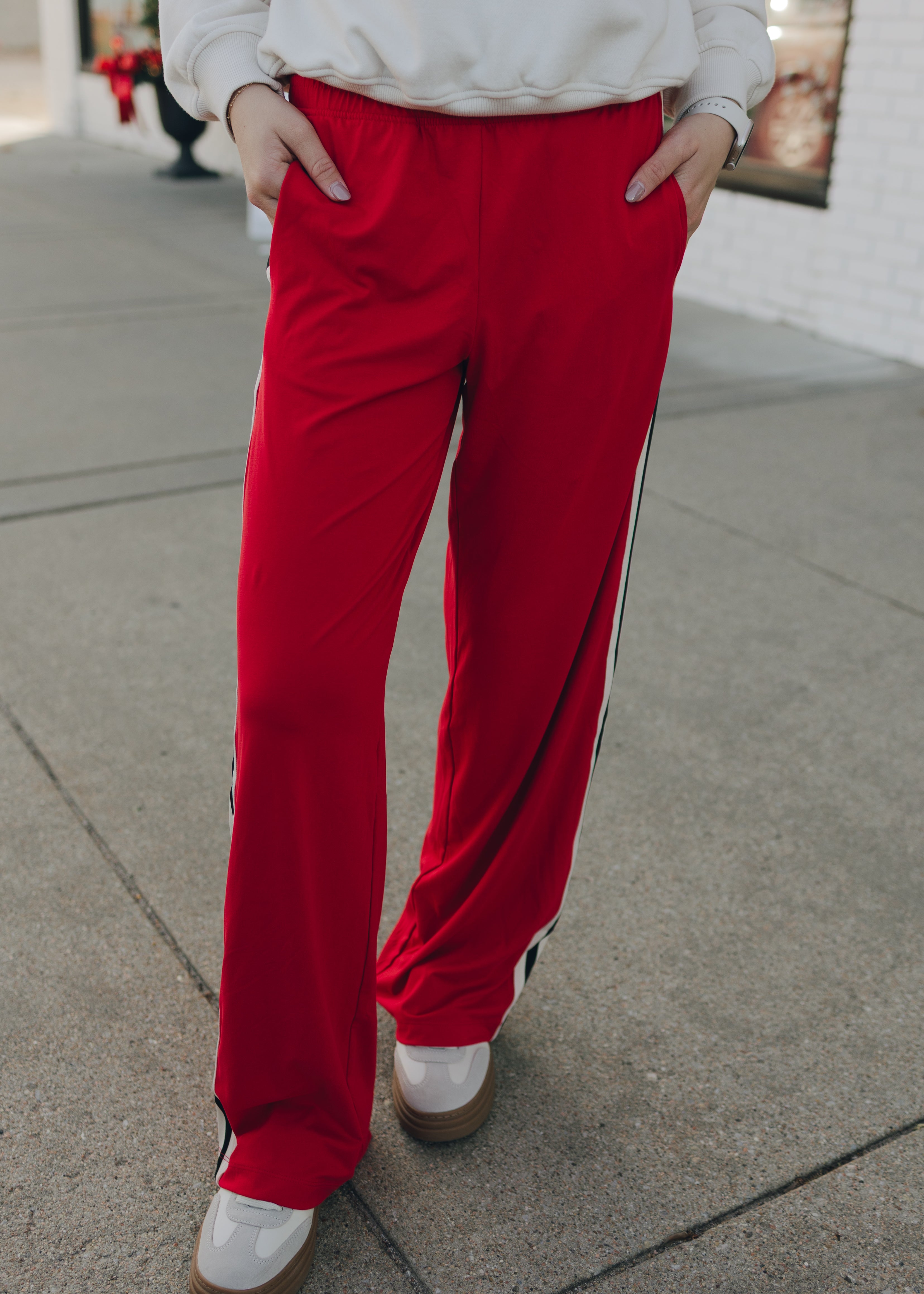 Butter Soft Side Striped Straight Pant