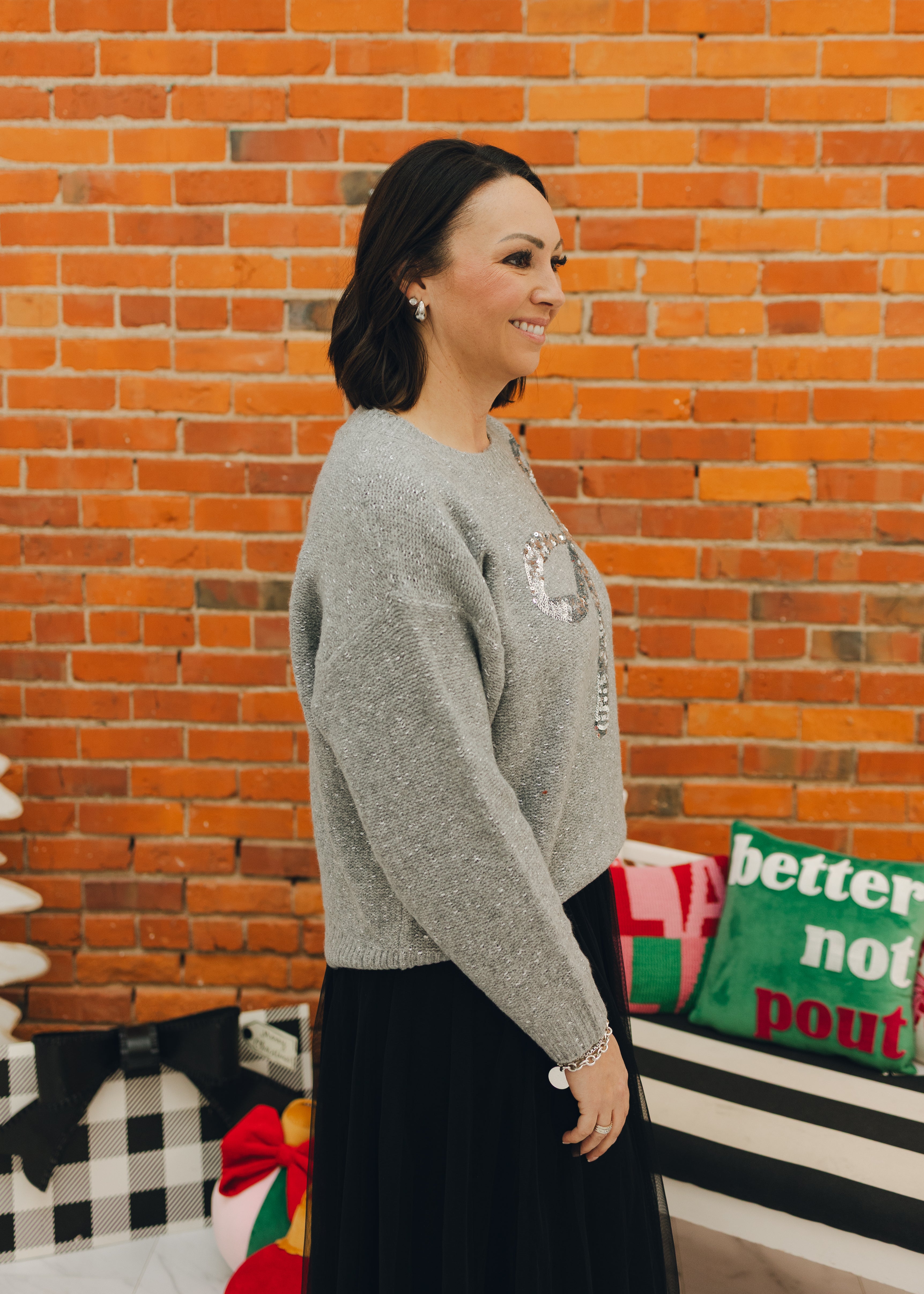 Silver Bow Sweater