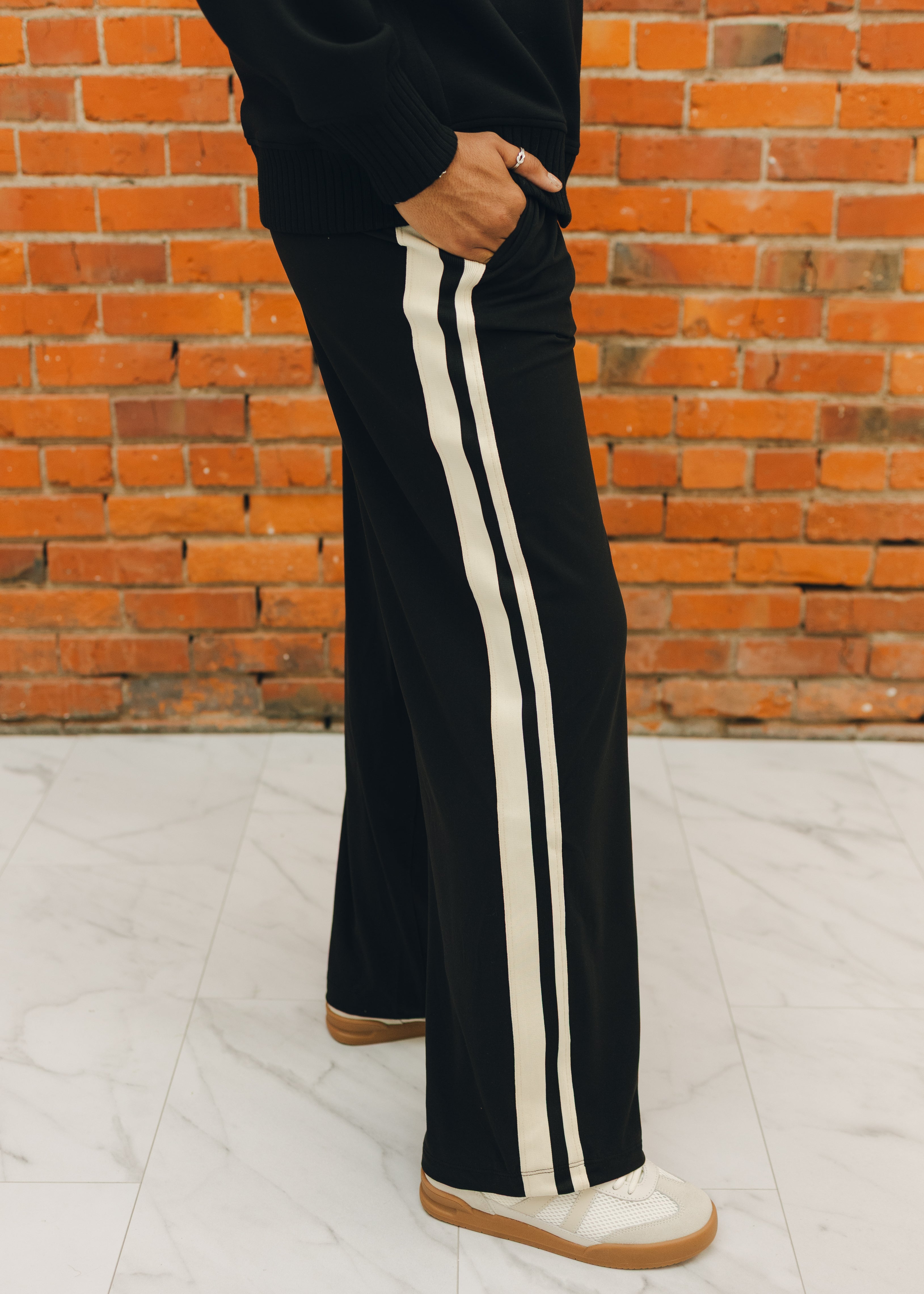 Butter Soft Side Striped Straight Pant