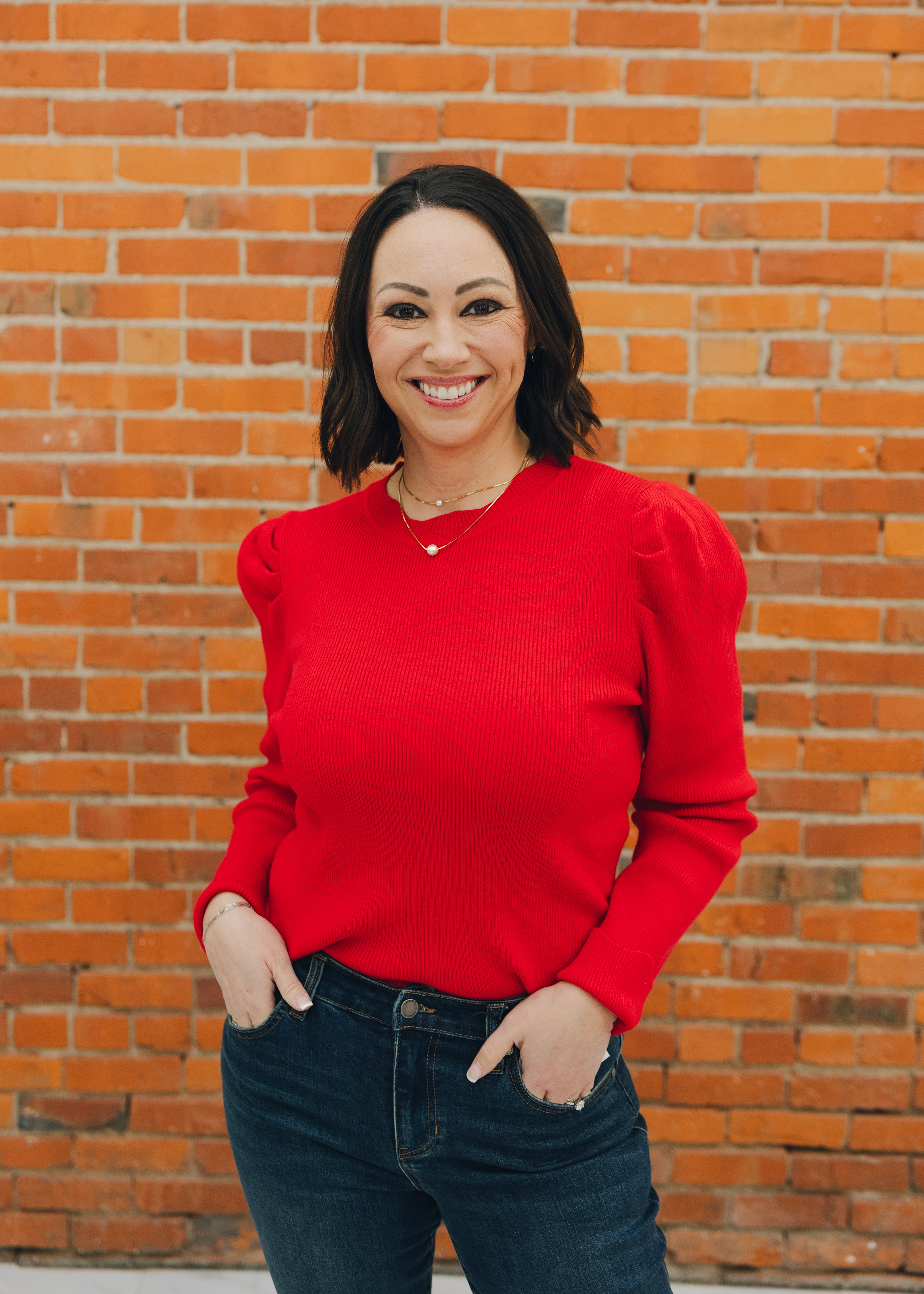 Ribbed Puffed Long Sleeve Sweater