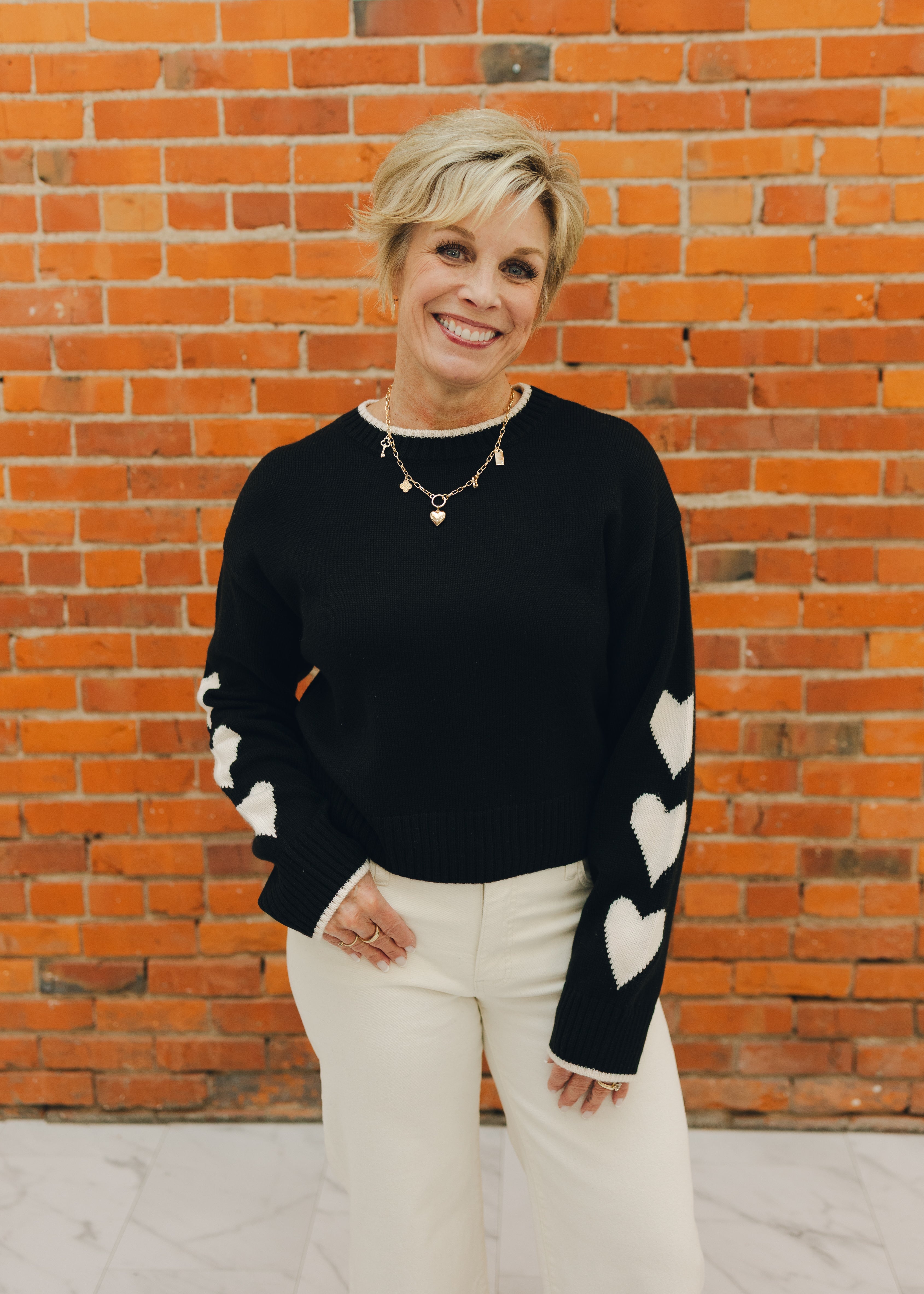 Elan Crewneck Heart Sweater