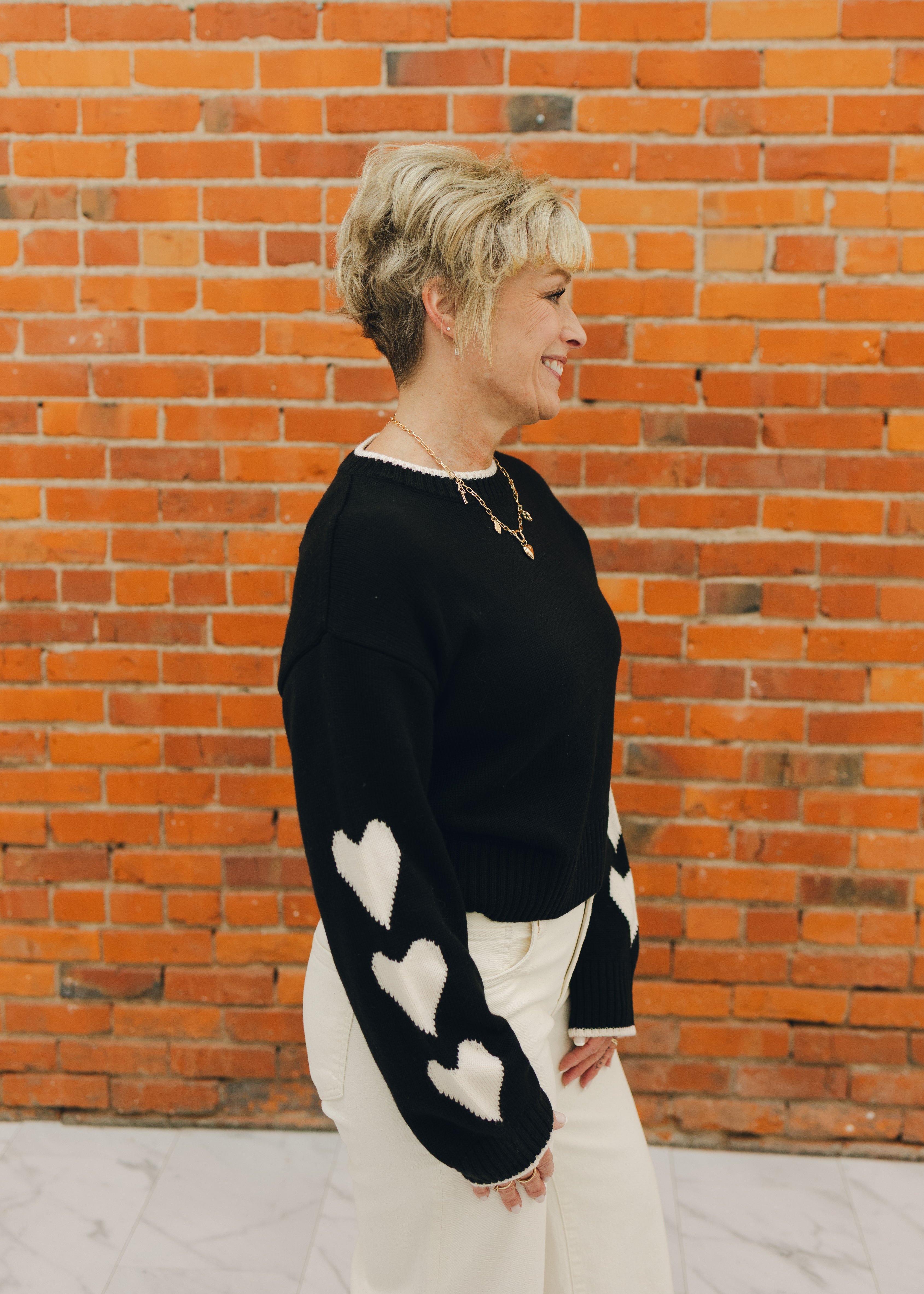 Elan Crewneck Heart Sweater
