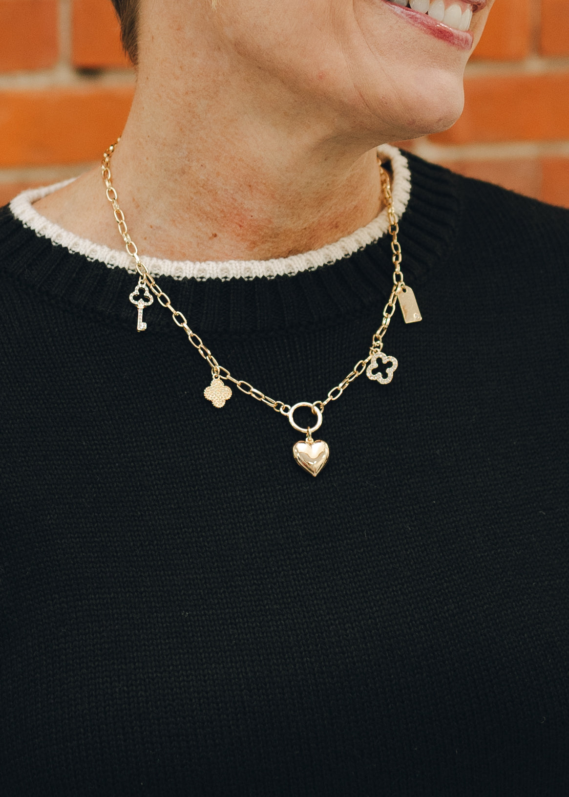Elan Crewneck Heart Sweater