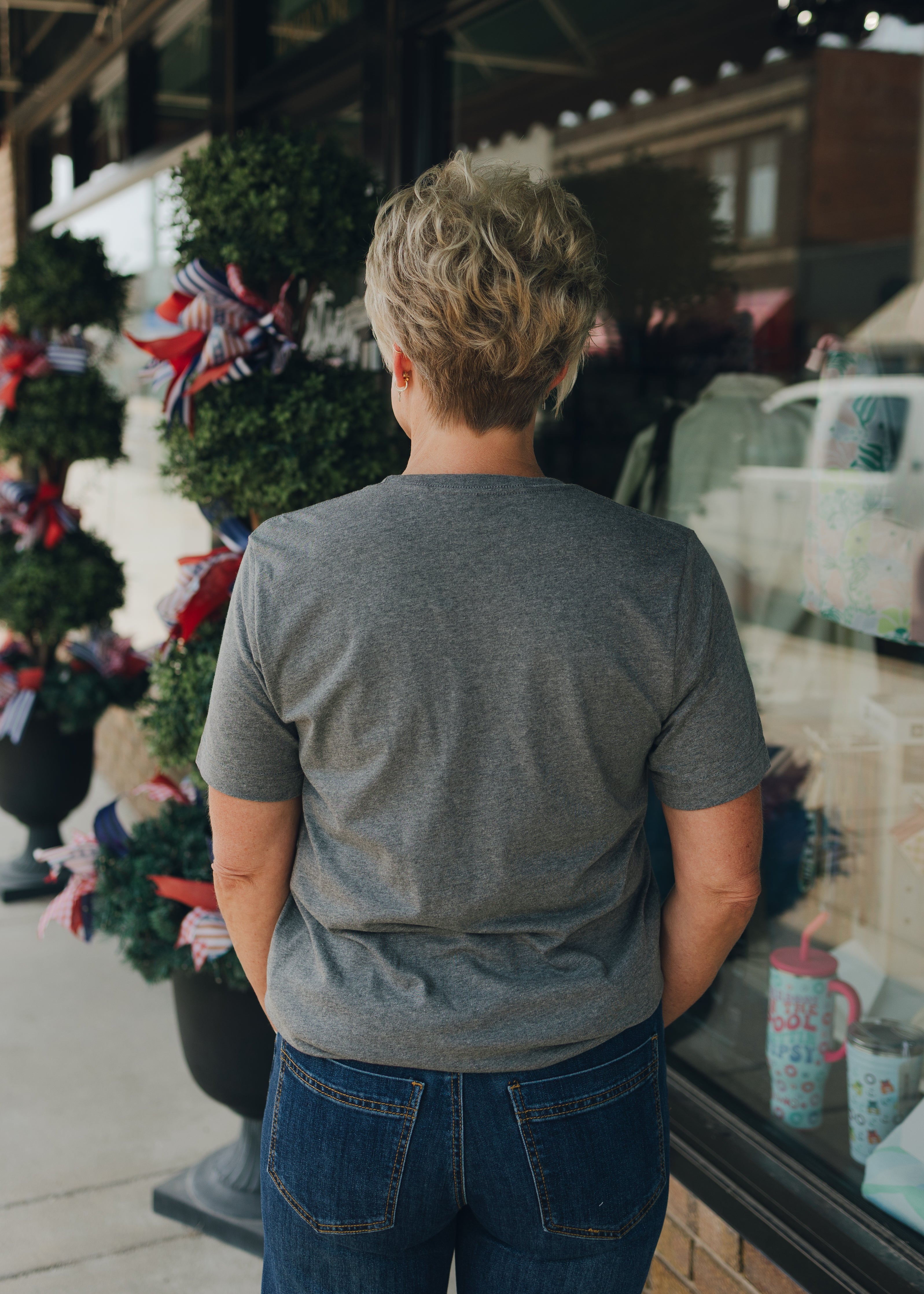 York Dukes Navy on Grey Graphic