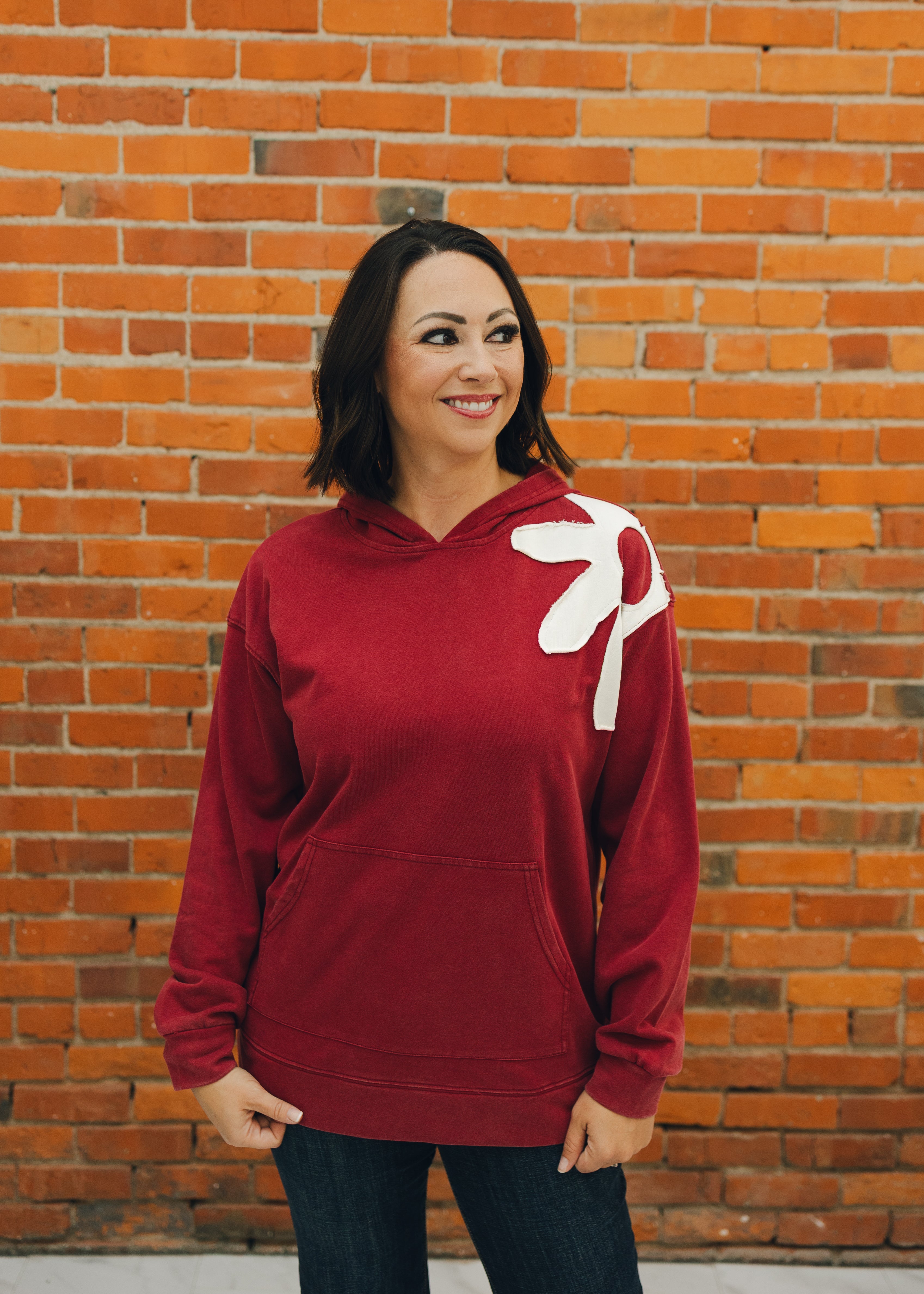 Floral Patched Casual Hoodie