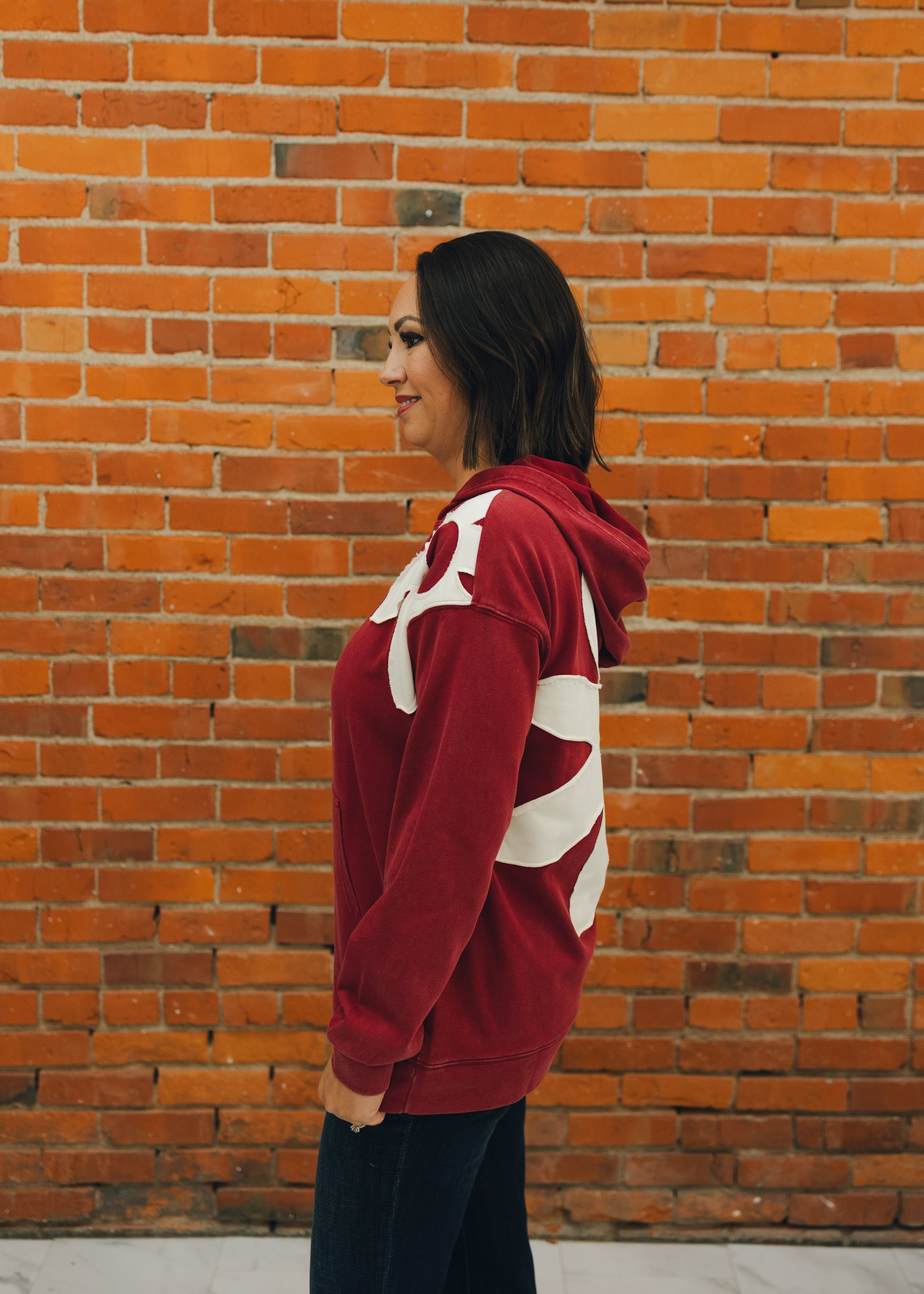 Floral Patched Casual Hoodie