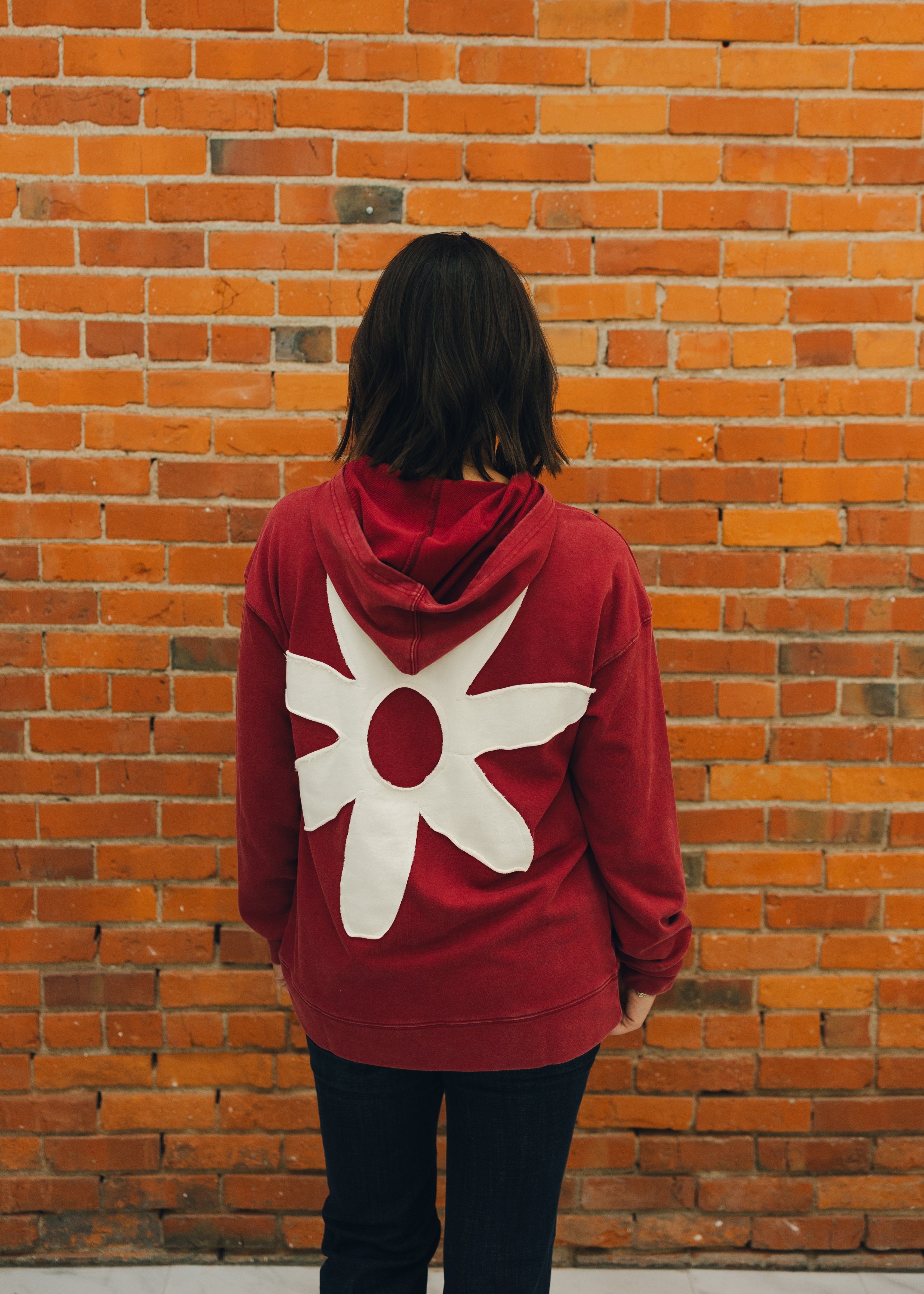 Floral Patched Casual Hoodie